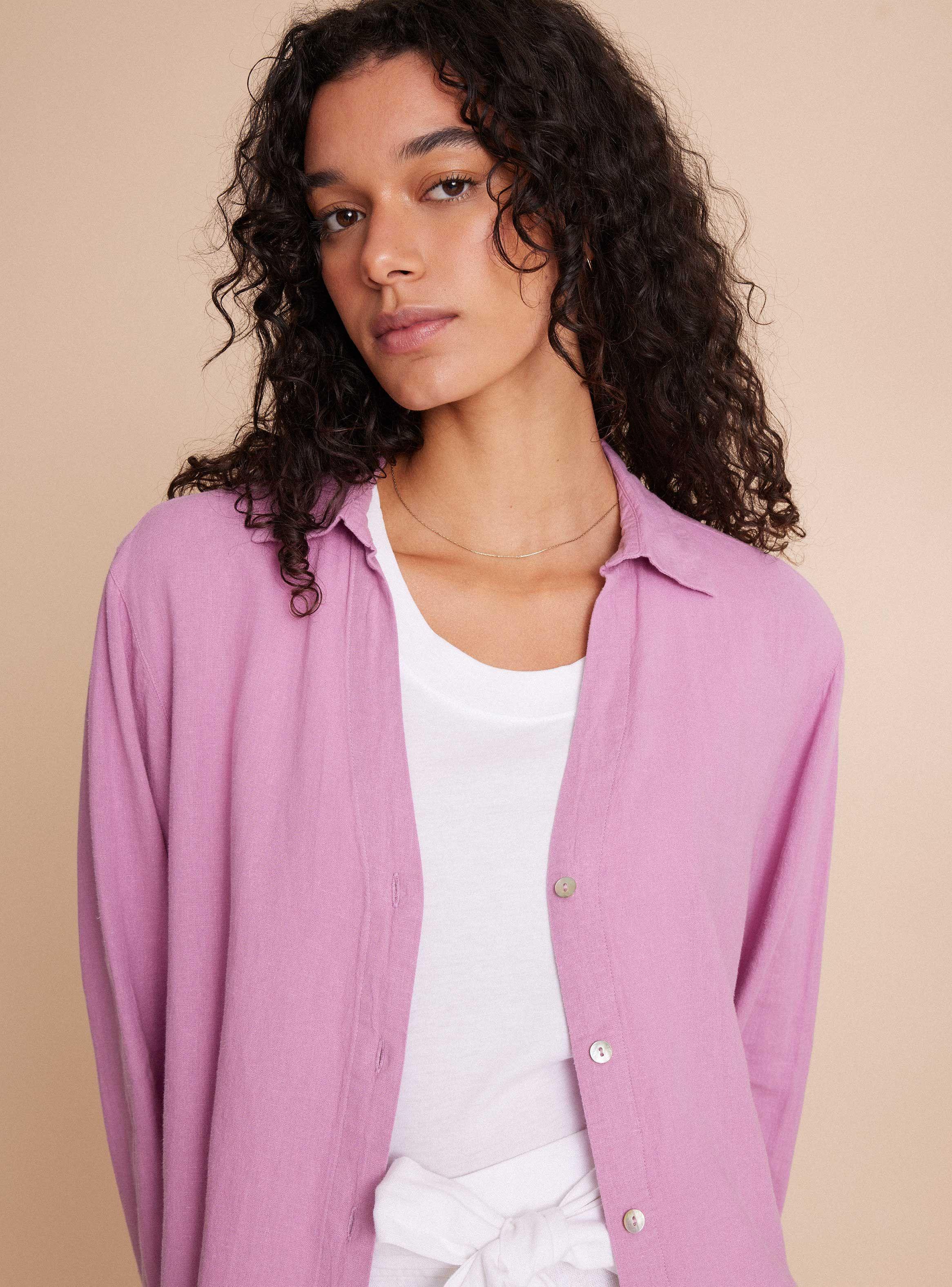Blusa Manga Holgada con Botones y Escote-2