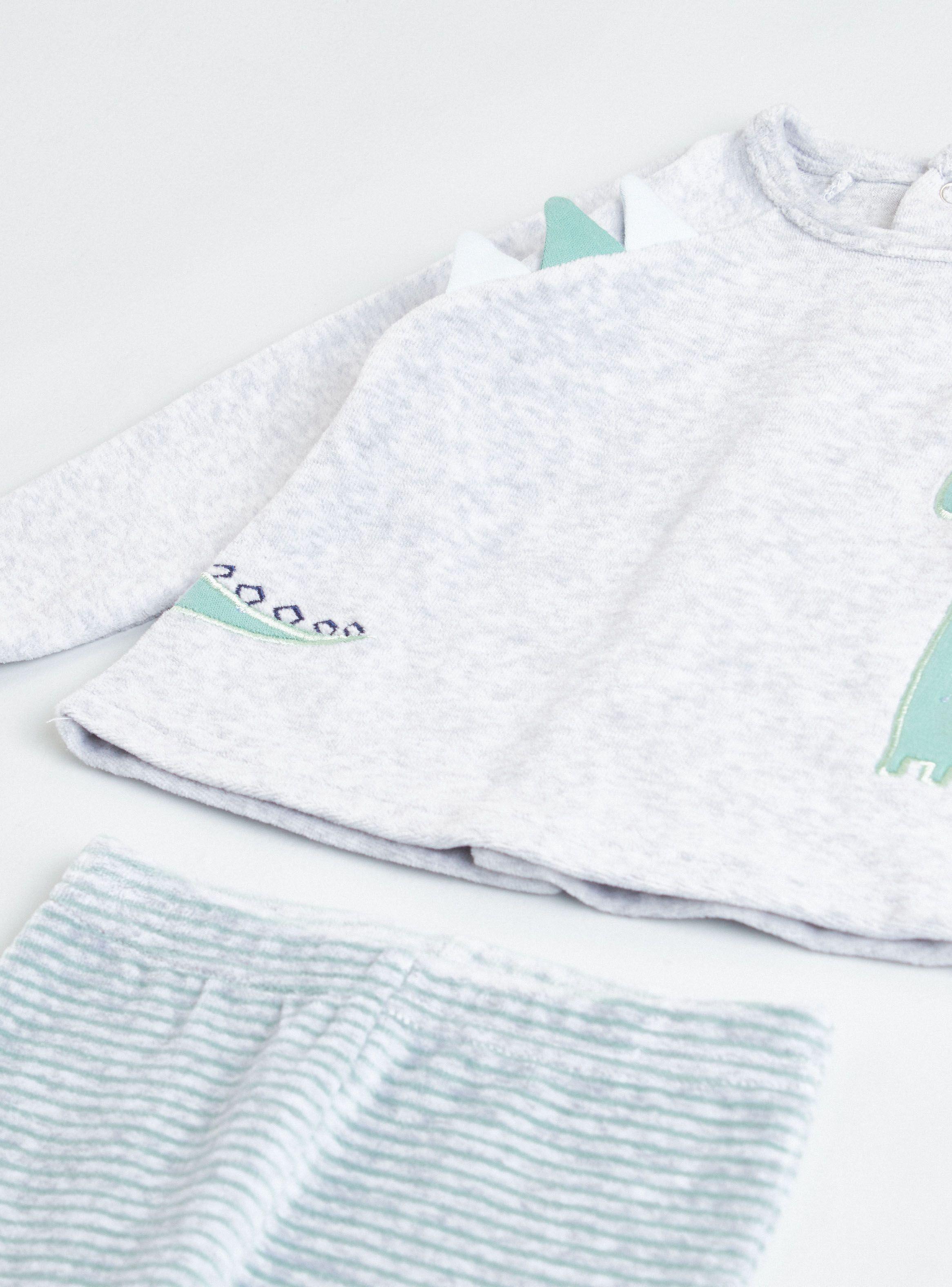 Conjunto Plush Dinosaurio Algodón Niño-2