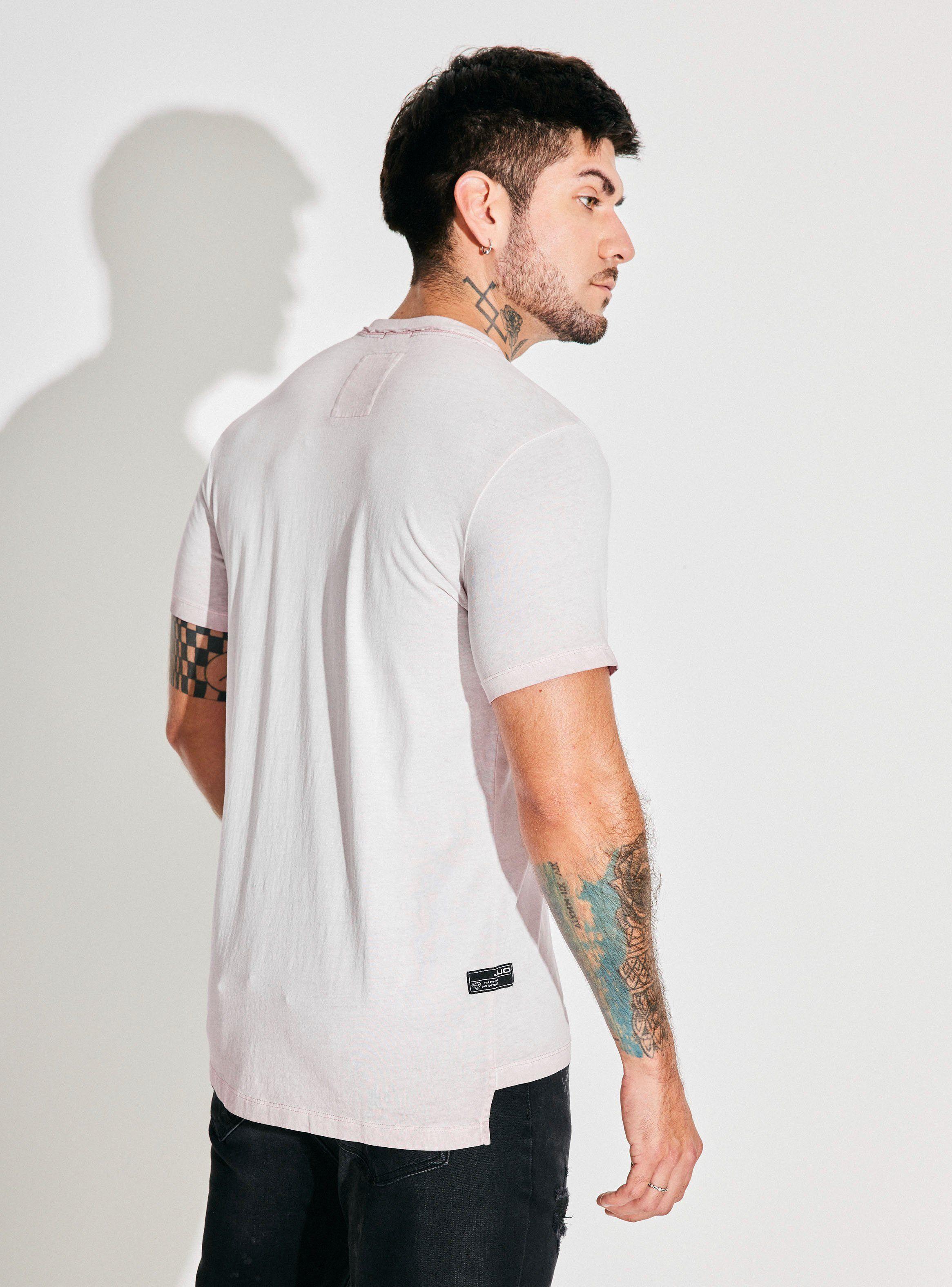 Polera Lavado Desgastado Estampado Delantero-1