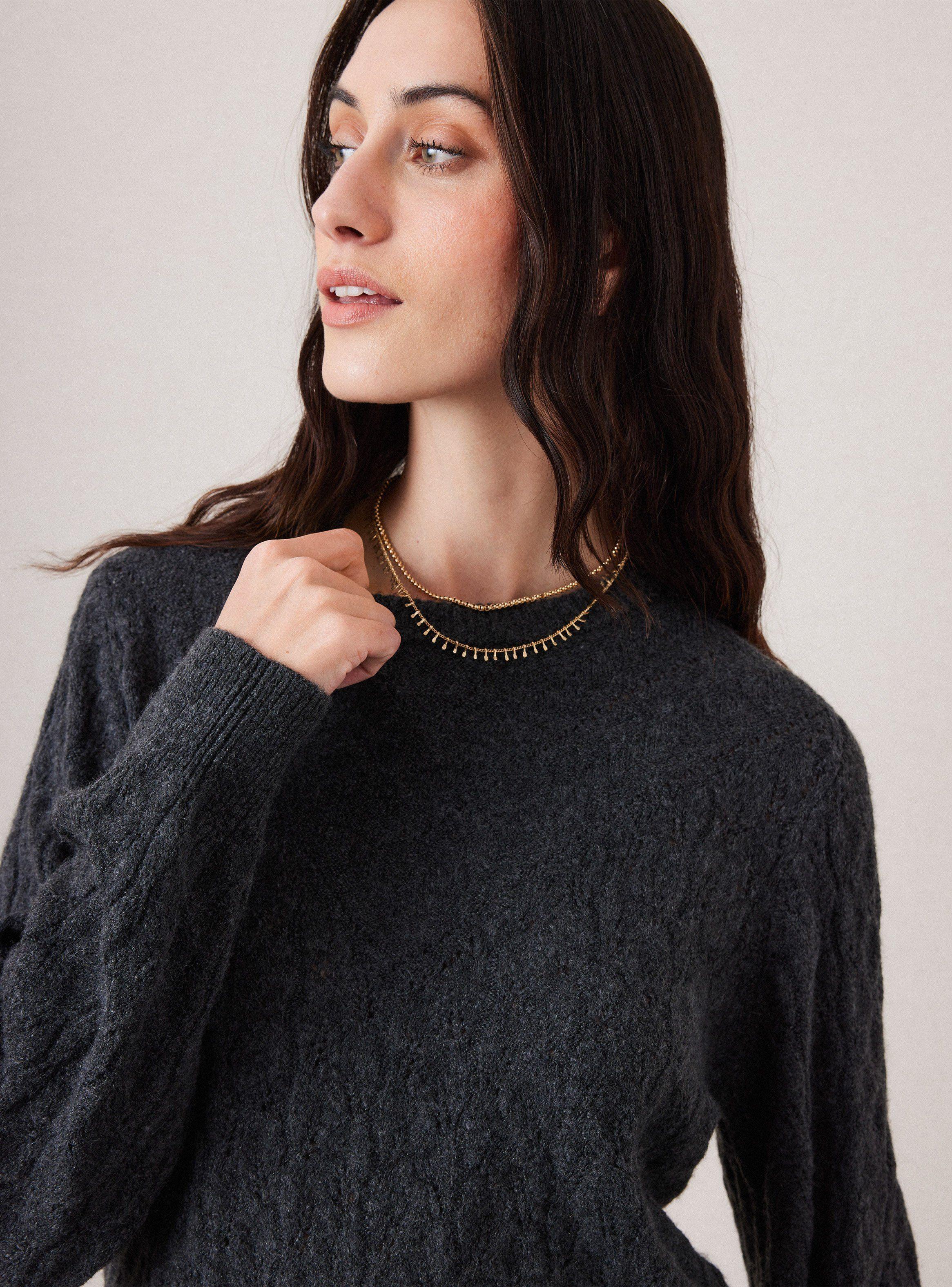 Sweater con Diseño Acanalado Frontal-2