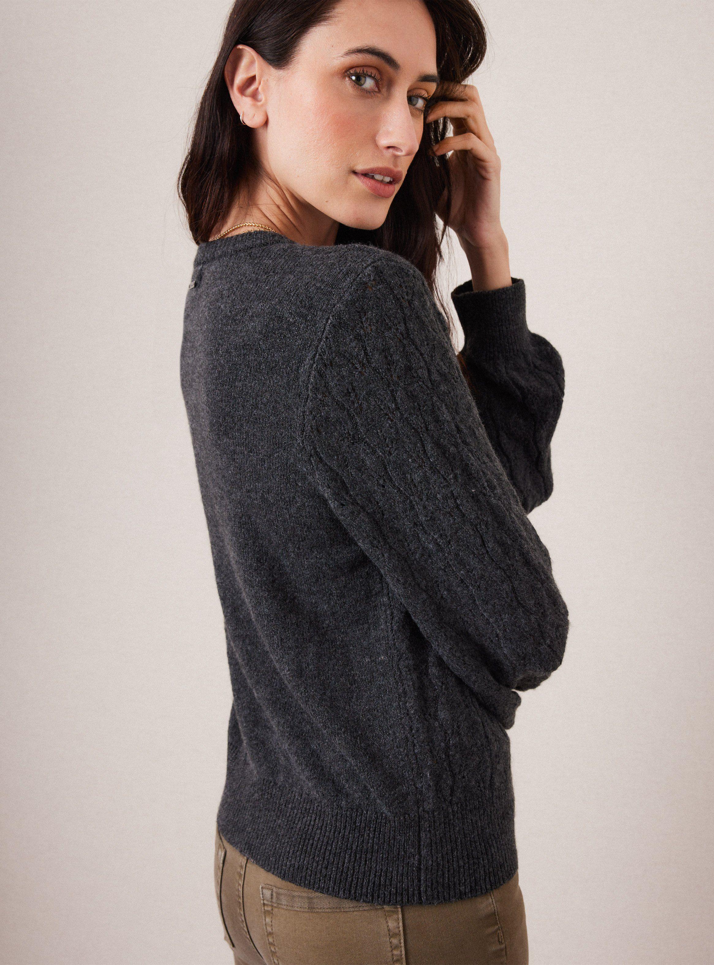 Sweater con Diseño Acanalado Frontal-3