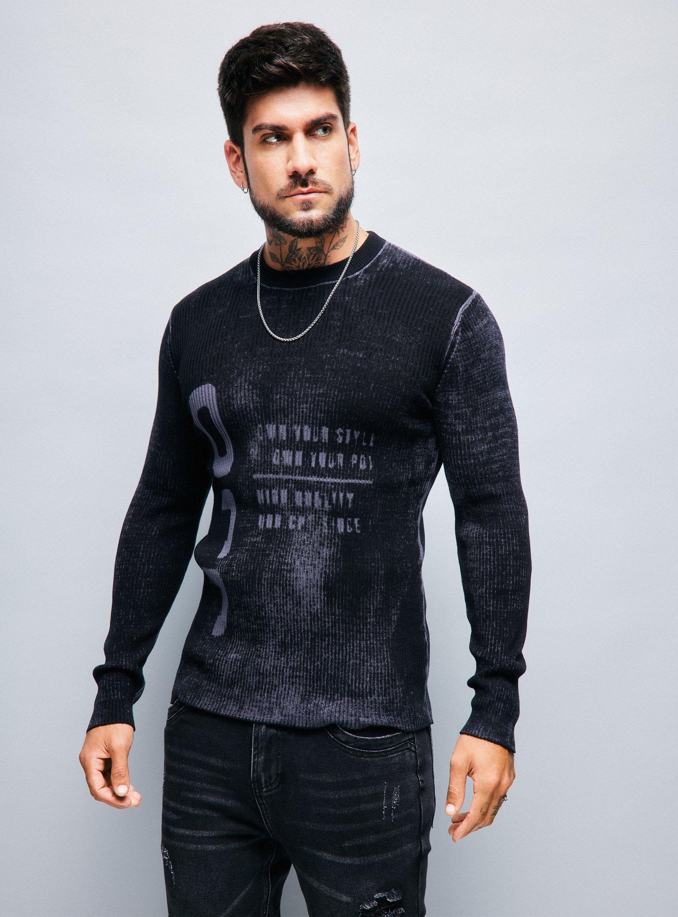Sweater Estampado Manchado-0
