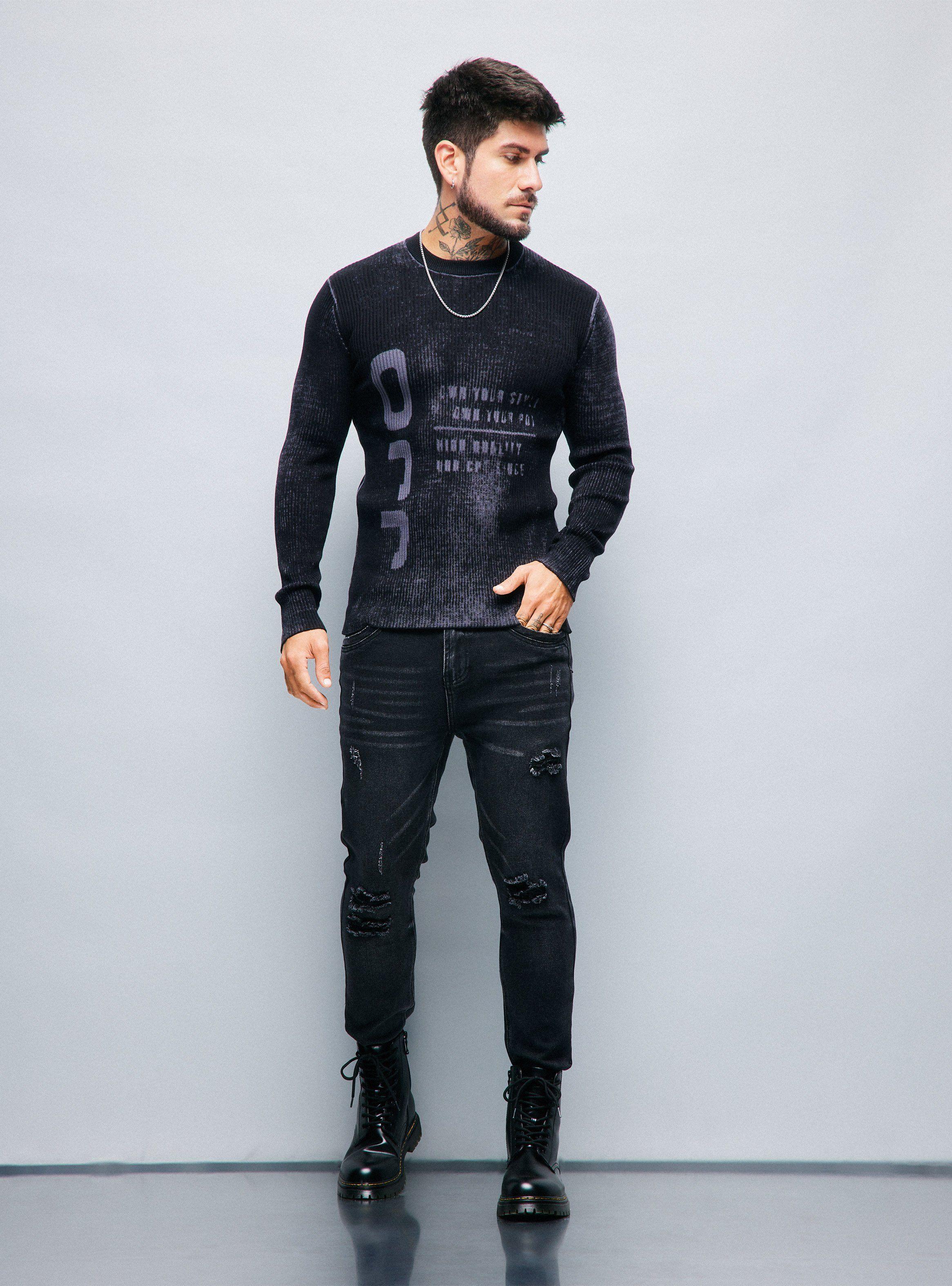 Sweater Estampado Manchado-4