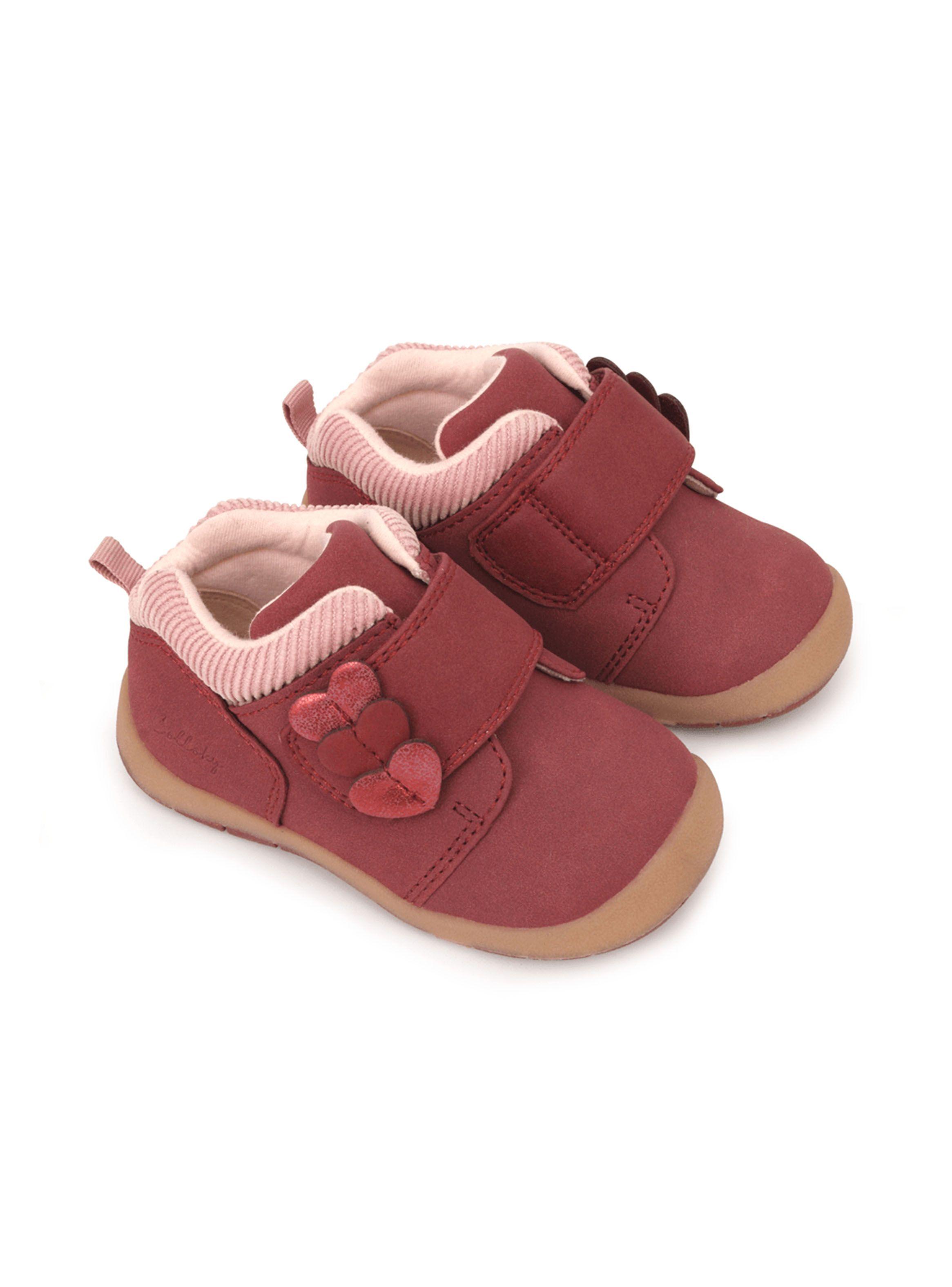 Botín Fit al Tobillo con Velcro y Aplicación de Corazón Niña Talla 18 a 21-1