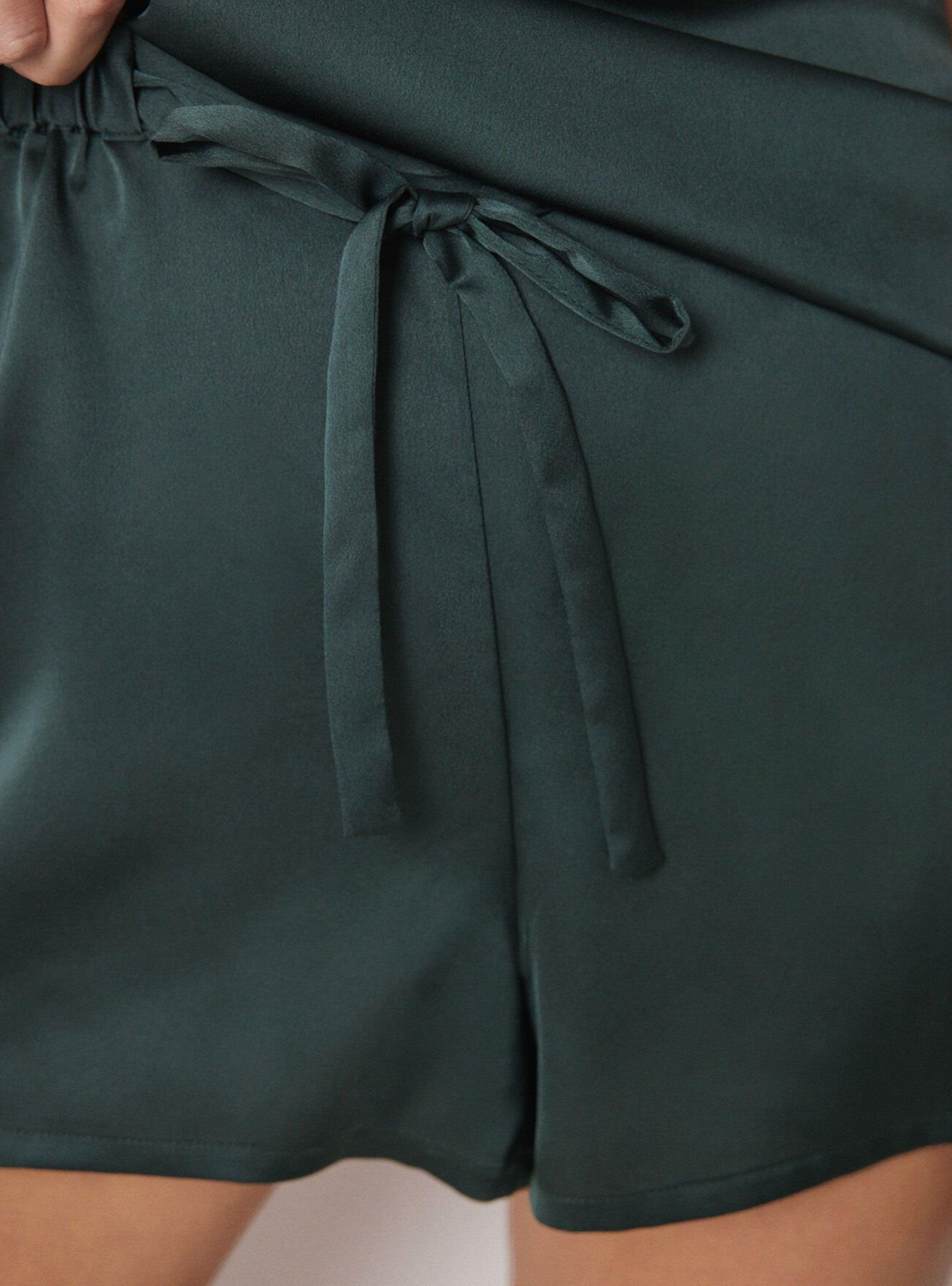 Pijama Corto Satén Oscuro-4