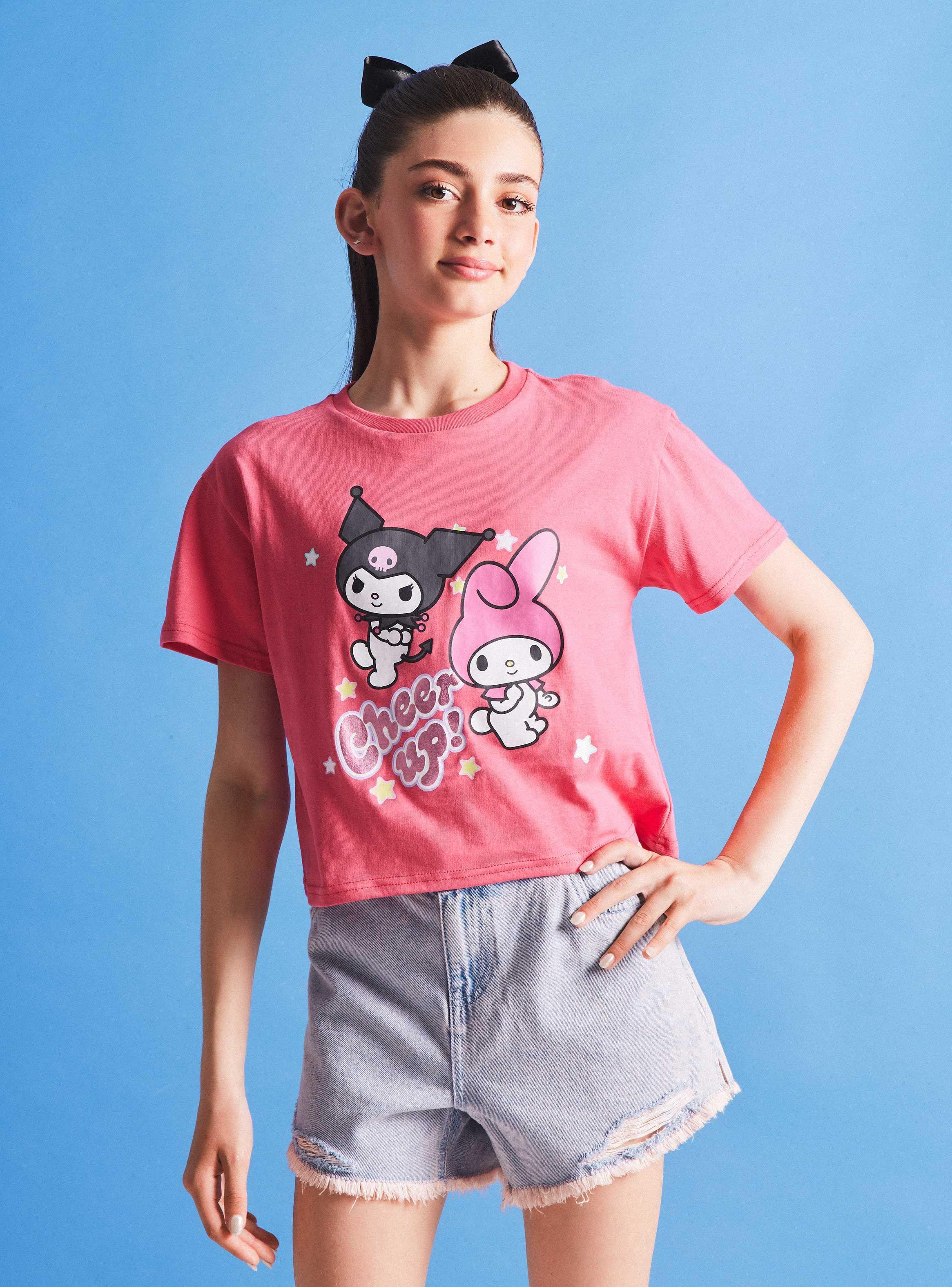 Polera Sanrio Manga Corta Estampada con Aplicación-0