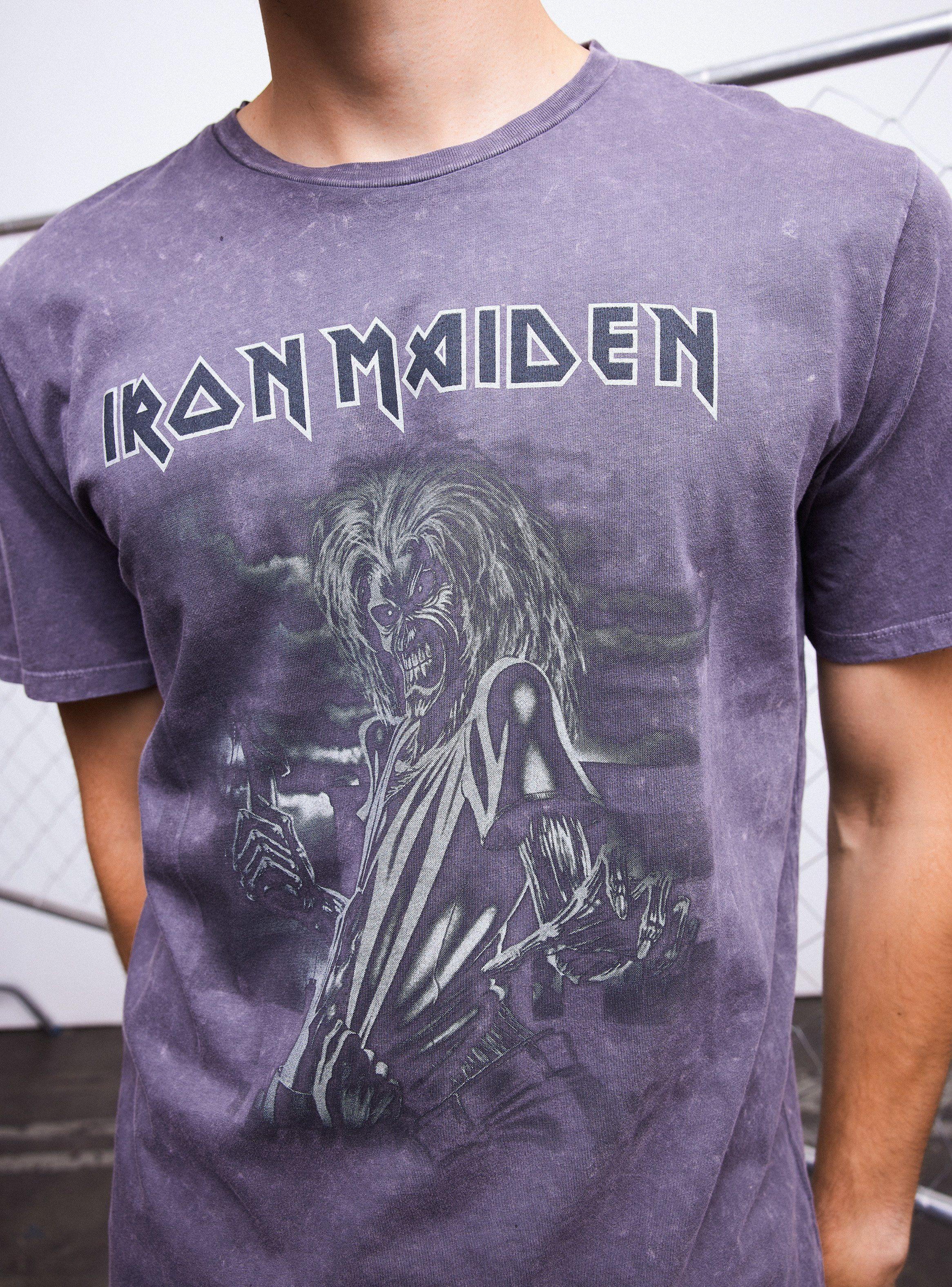 Polera Print Iron Maiden Manga Corta-3