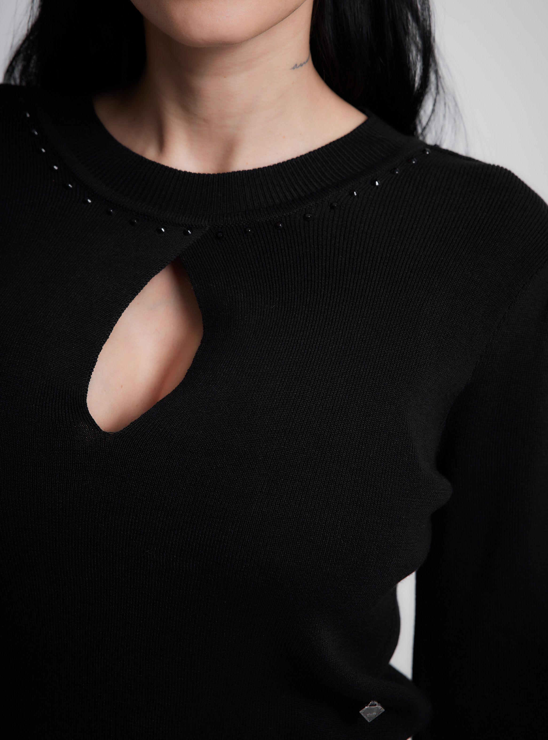 Sweater Cutout Manga Abultada-3