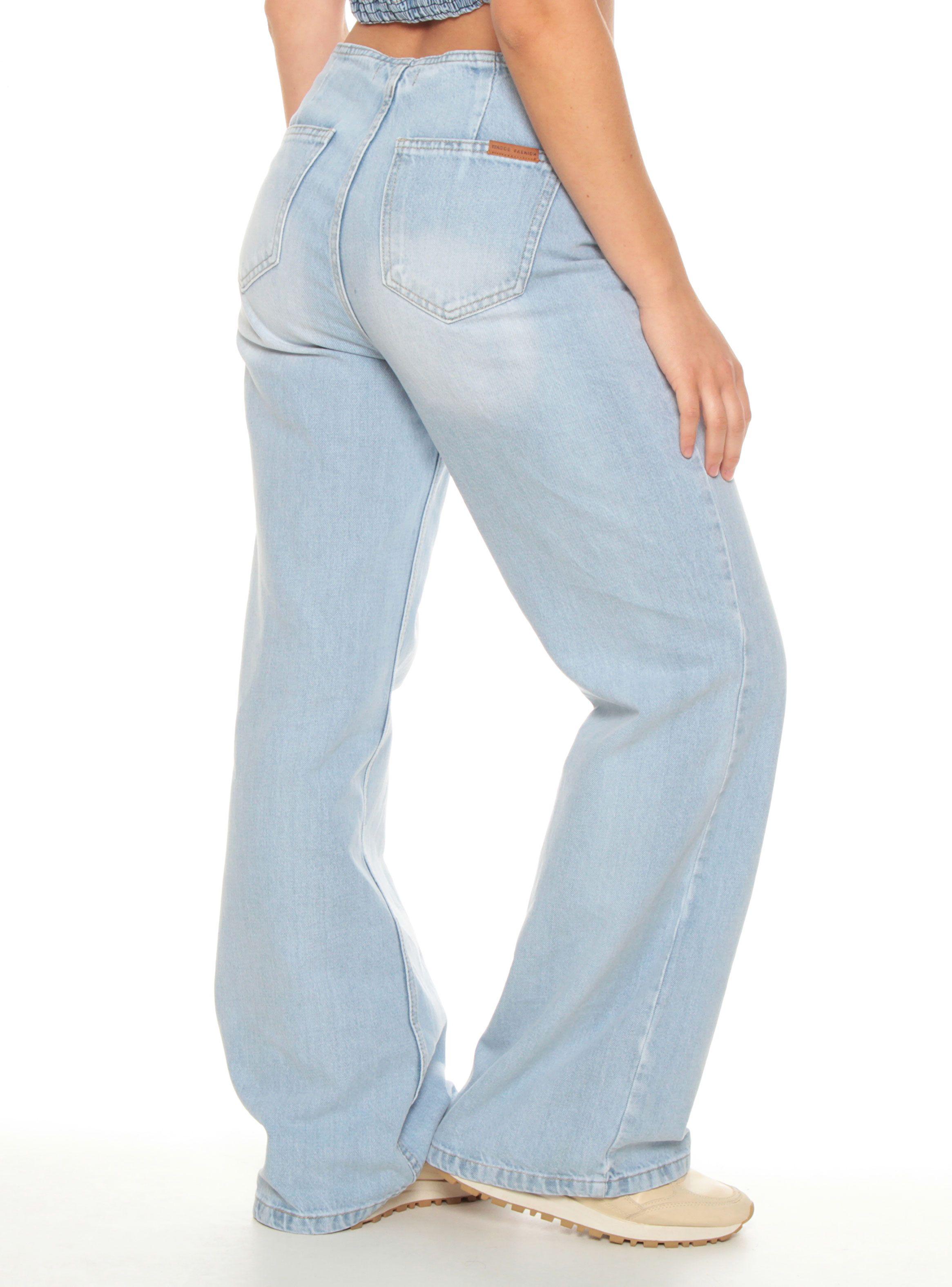 Jeans Recto Tiro Bajo sin Pretina-1