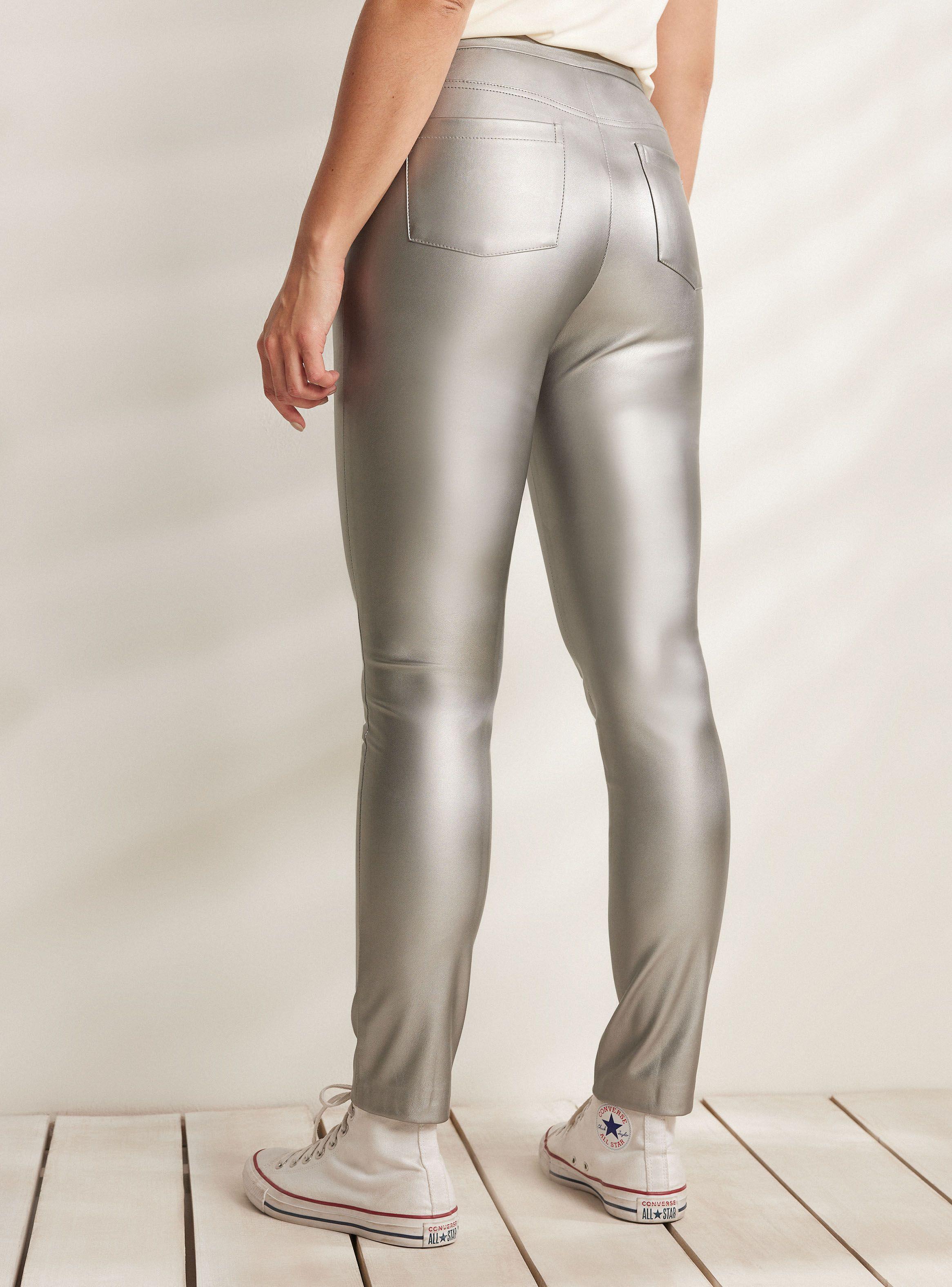 Pantalón Eco Piel con Costura Frontal-1