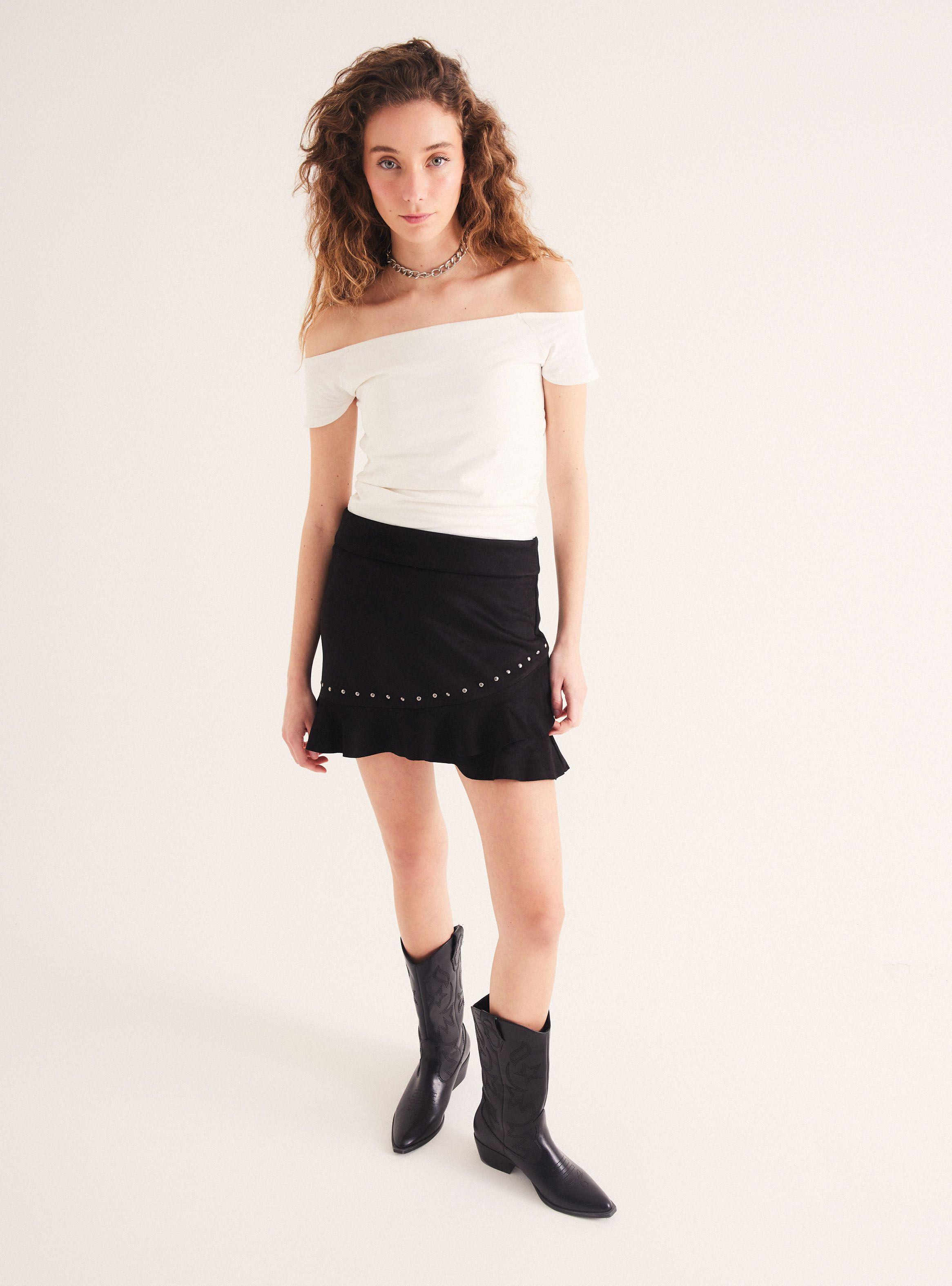 Falda Vuelos Fake Suede-4