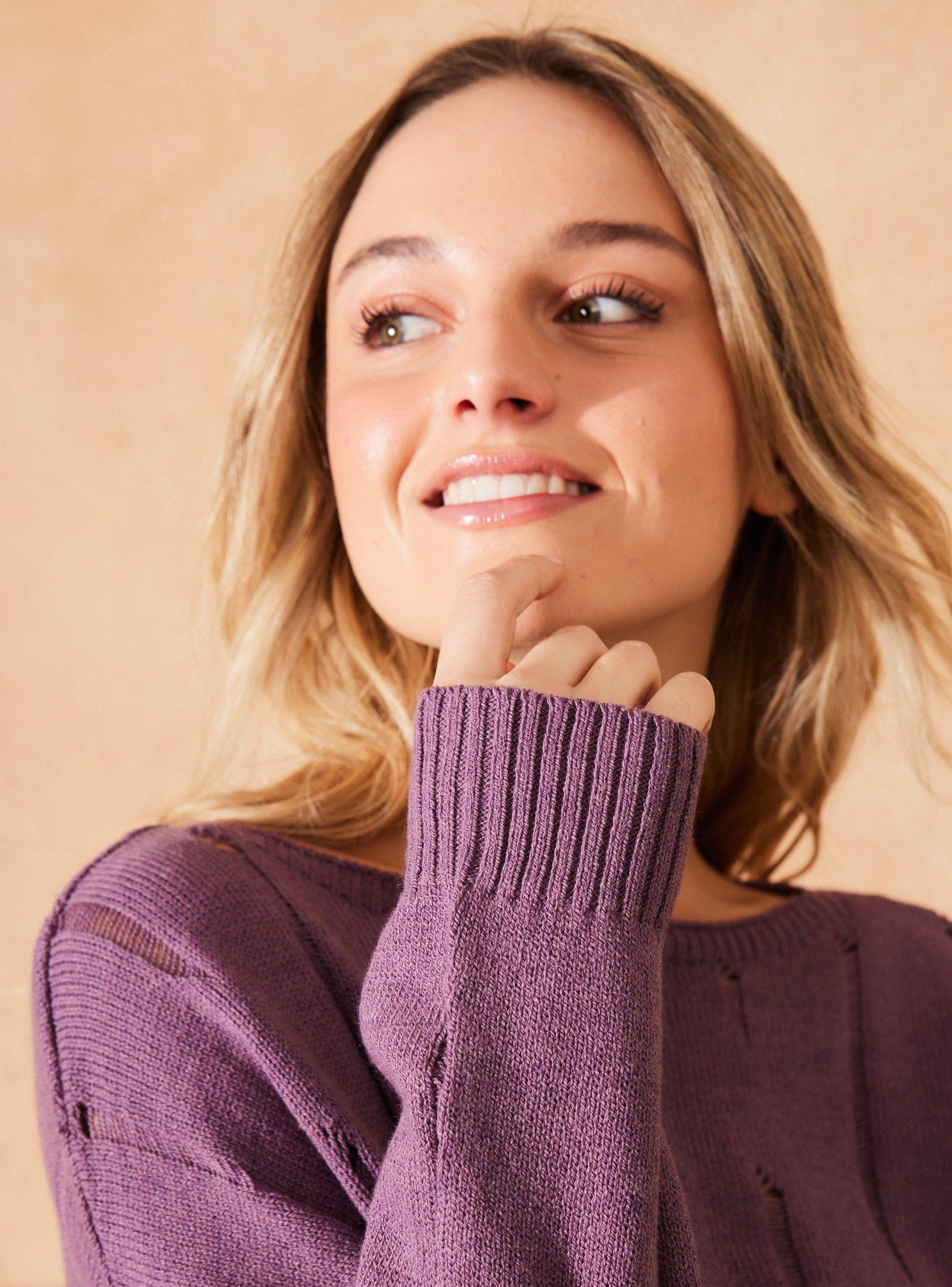 Sweater Punto Jersey más Calado-2