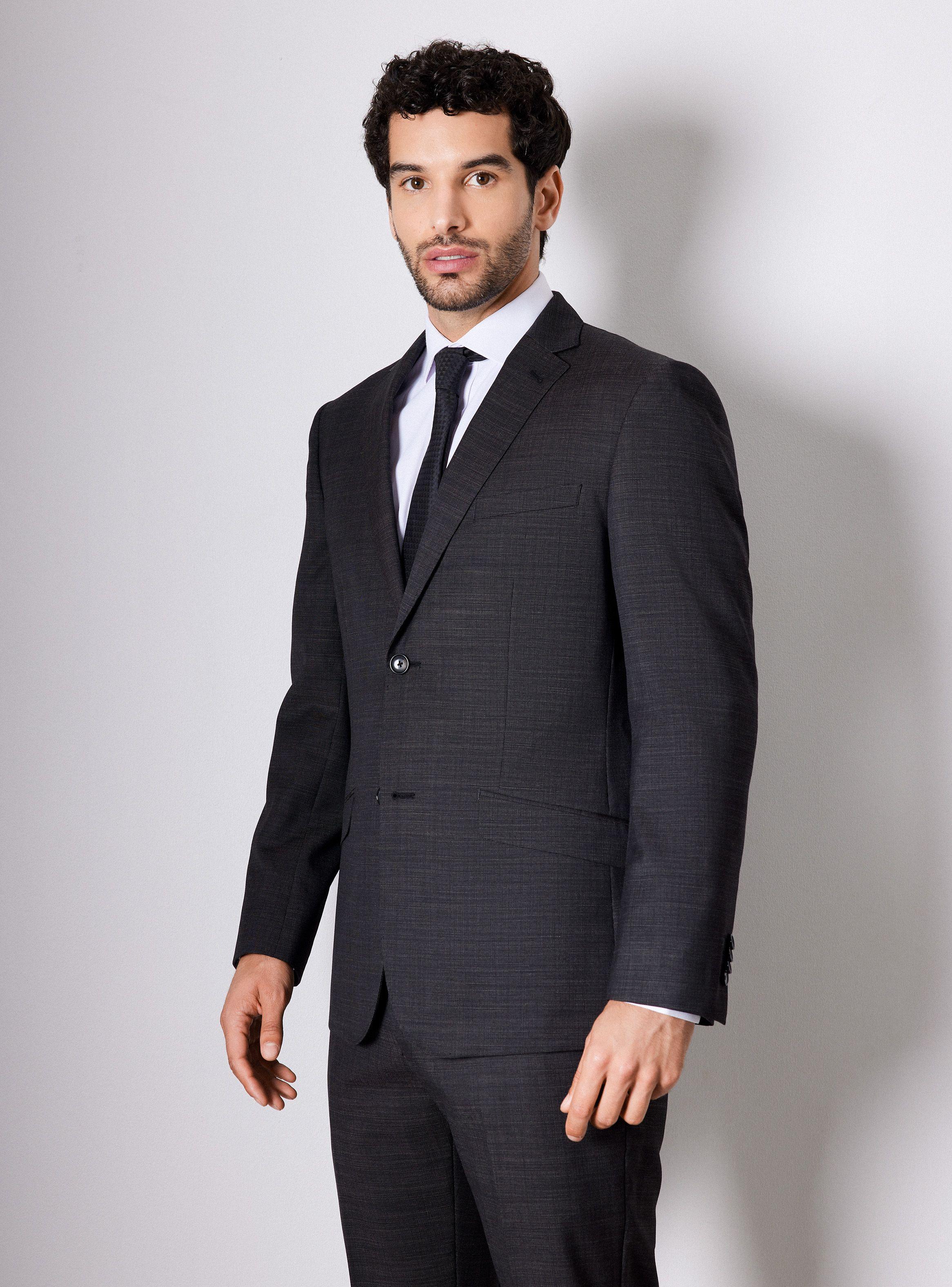 Traje Recto 100% Lana Fantasia Slim Fit de Arrow