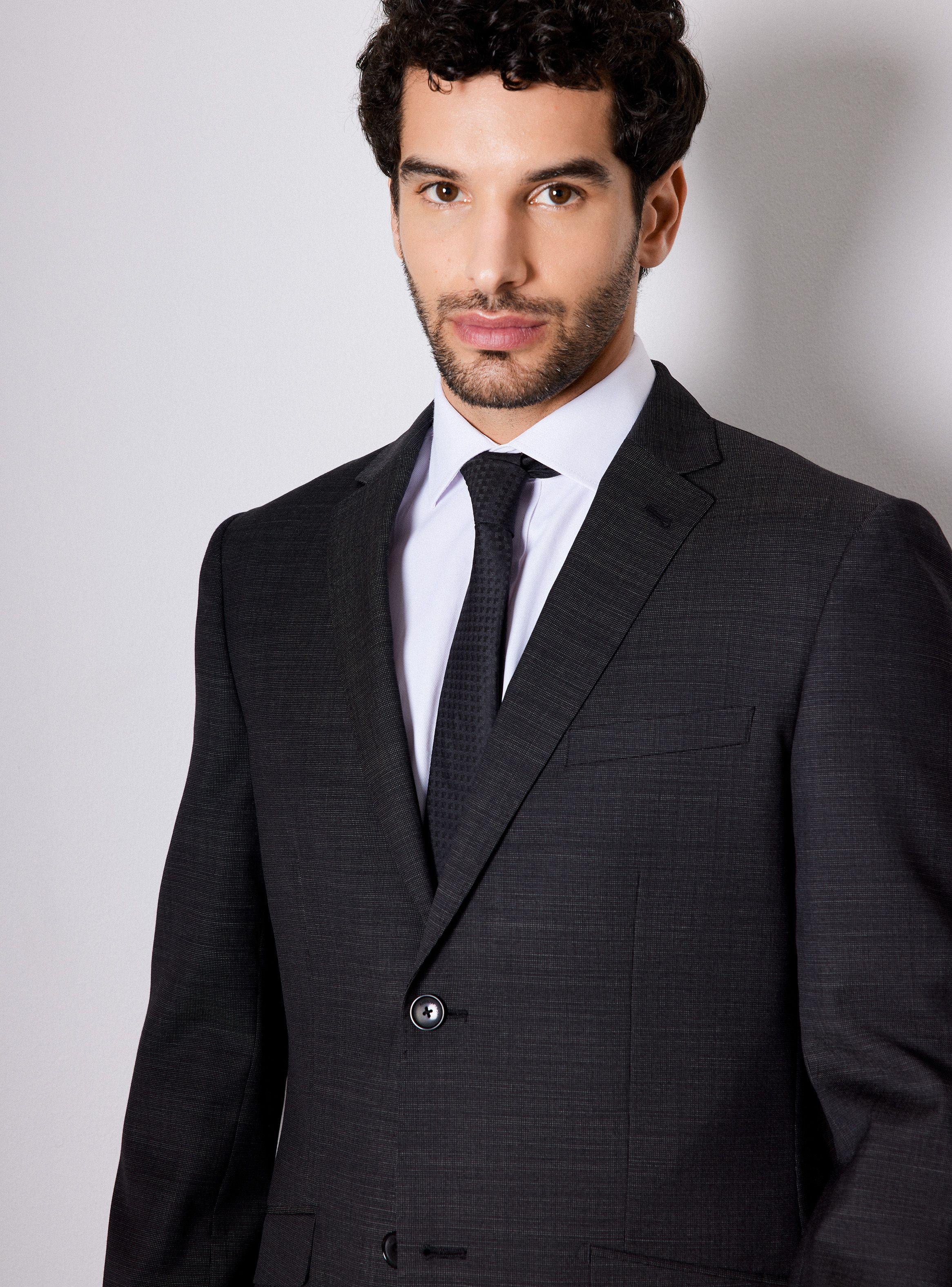Traje Recto 100% Lana Fantasia Slim Fit de Arrow