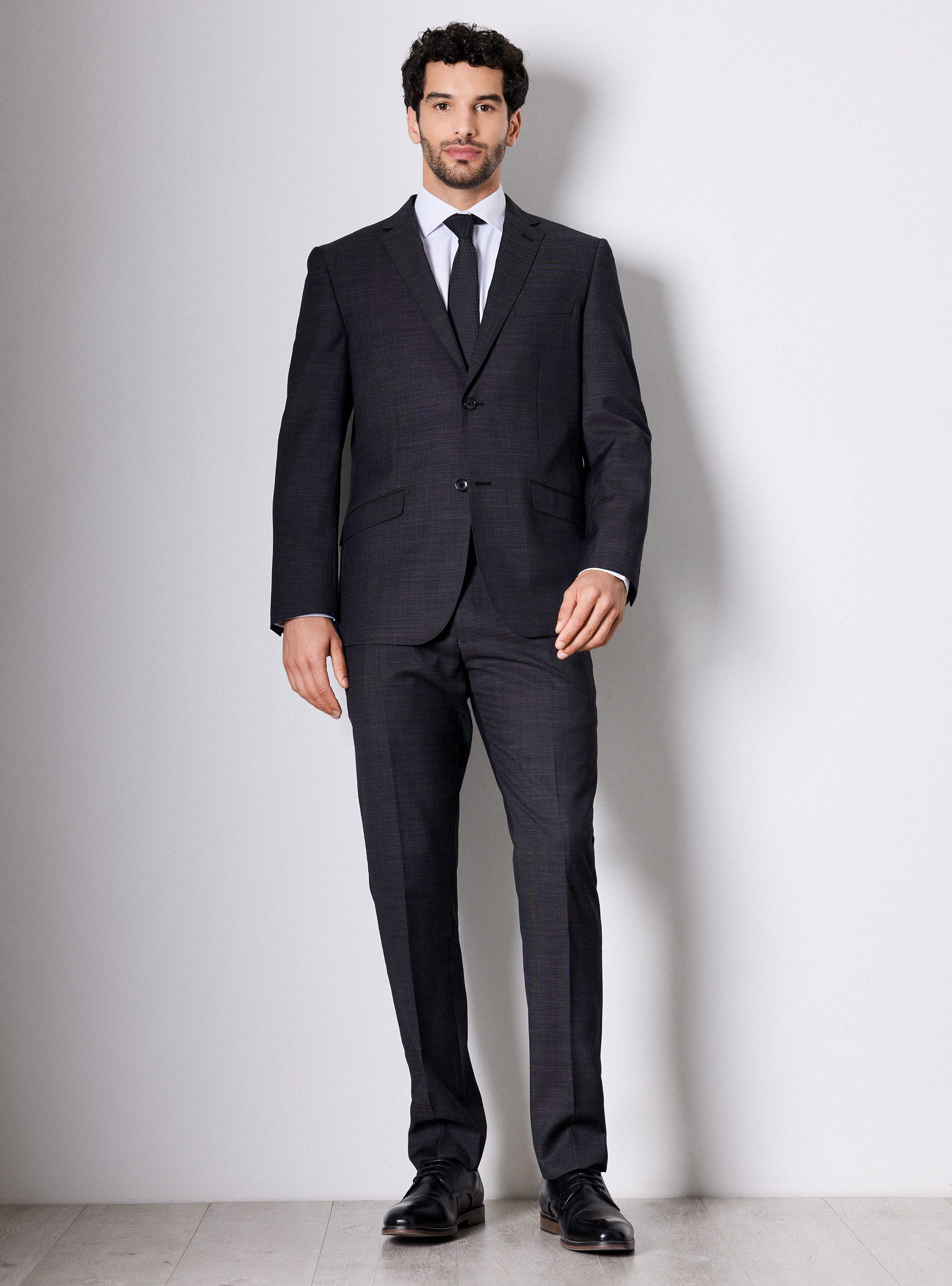 Traje Recto 100% Lana Fantasia Slim Fit de Arrow