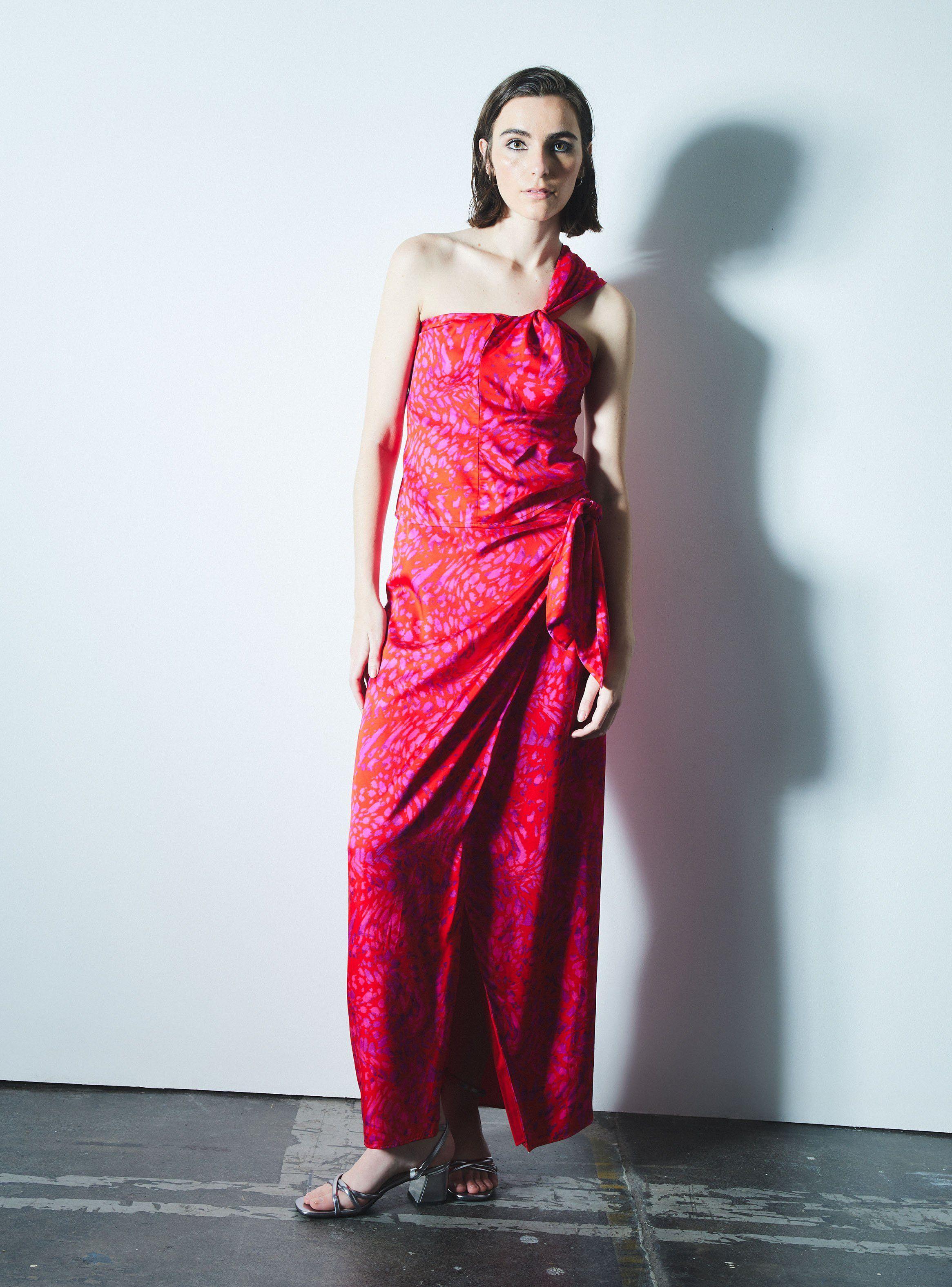 Blusa un Hombro Estampada-4