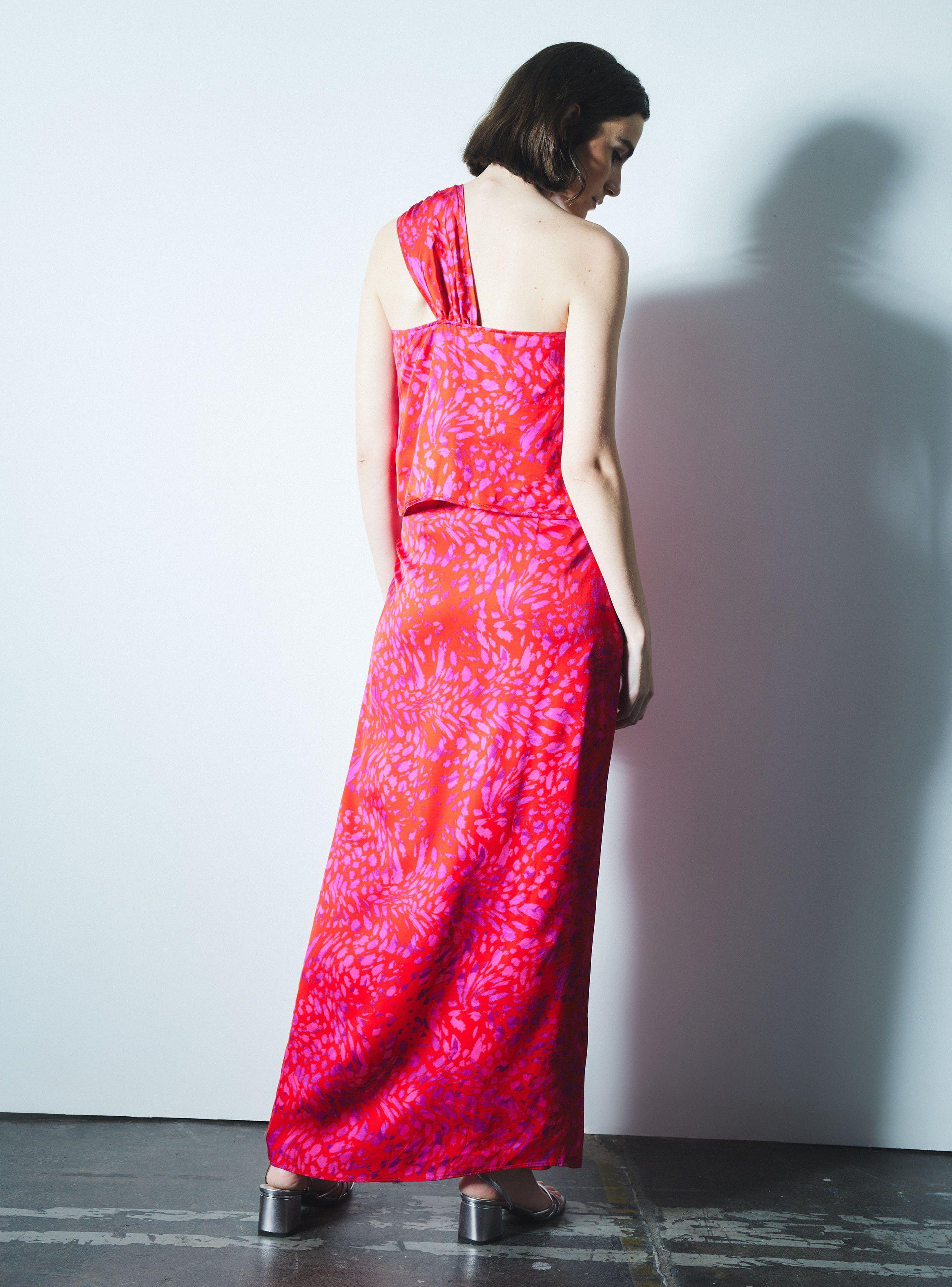 Blusa un Hombro Estampada-5