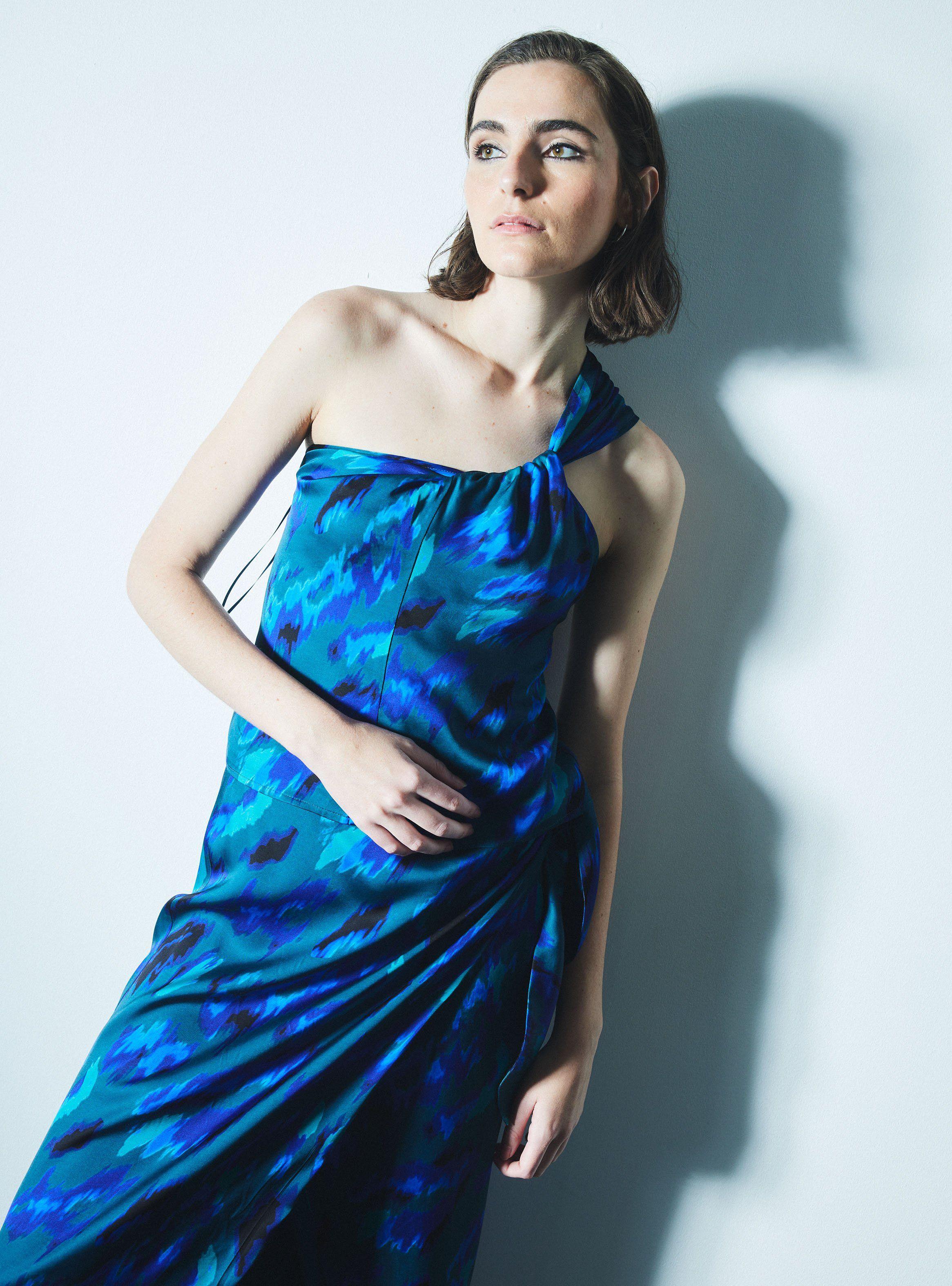 Blusa un Hombro Estampada-0