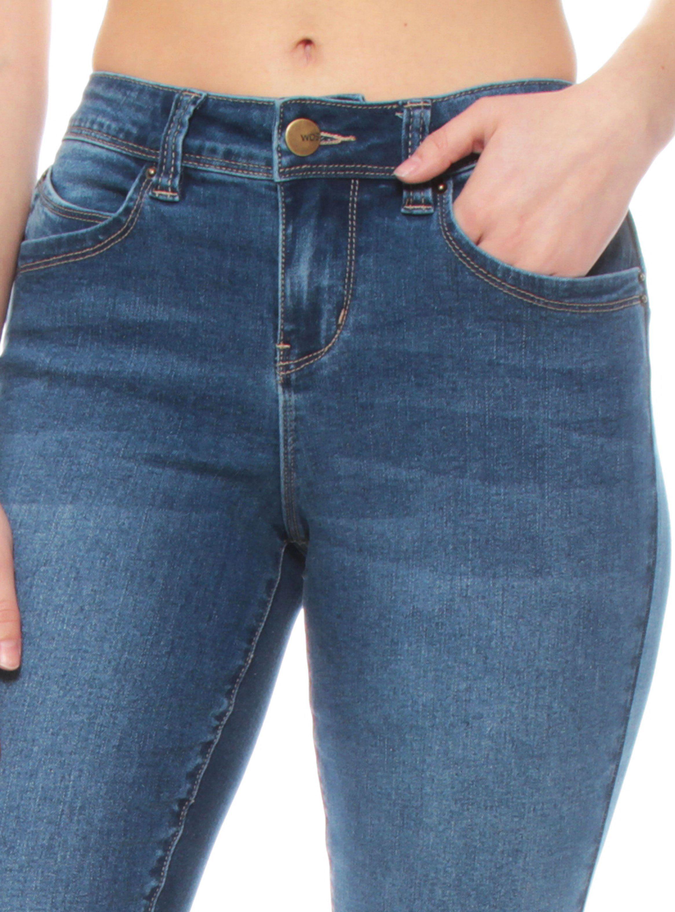 Jeans Slim Tiro Alto Push Up Pretina Básica-2