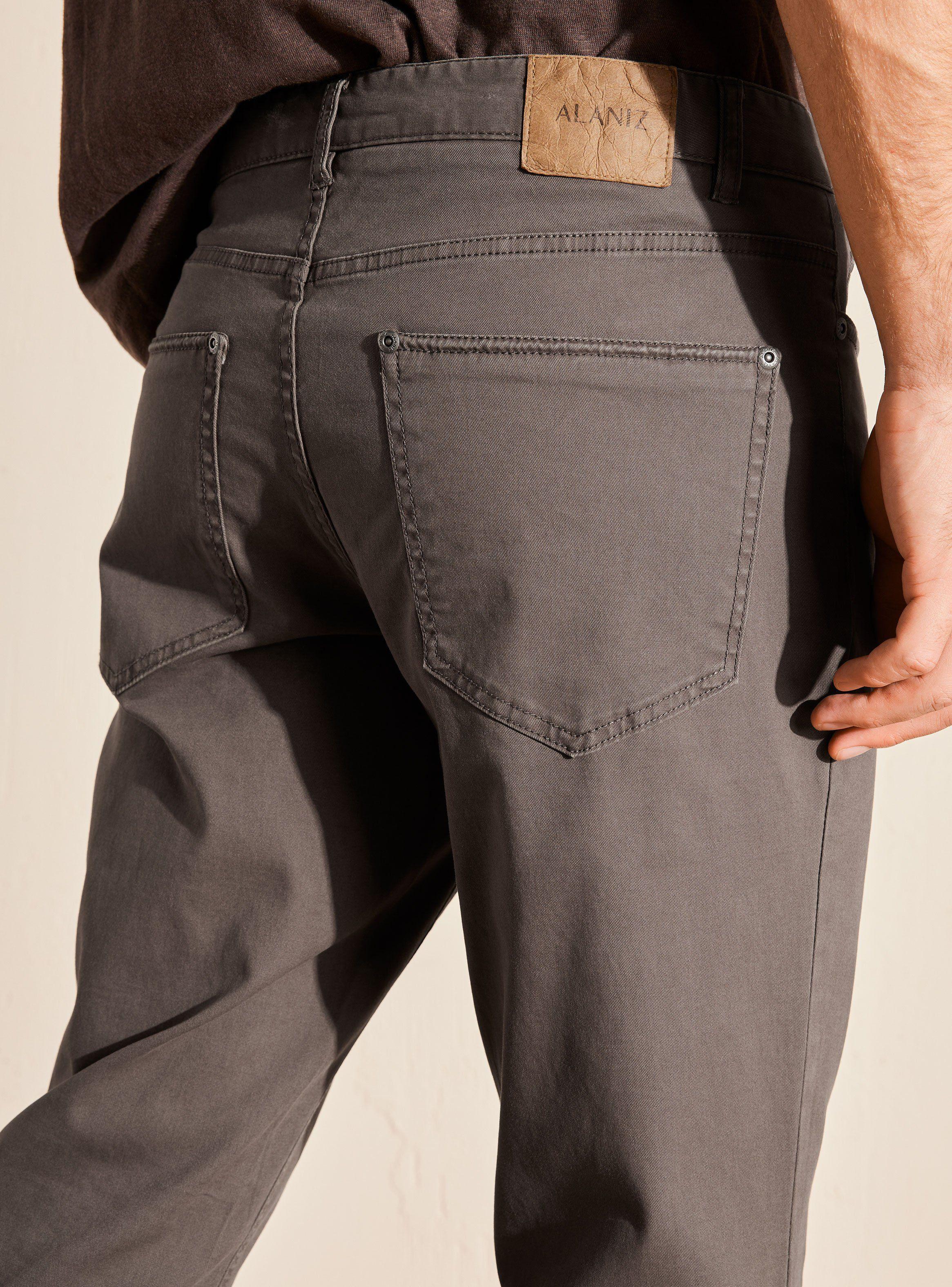 Pantalon 5 Bolsillos Slim con Spandex Colores Moda-3
