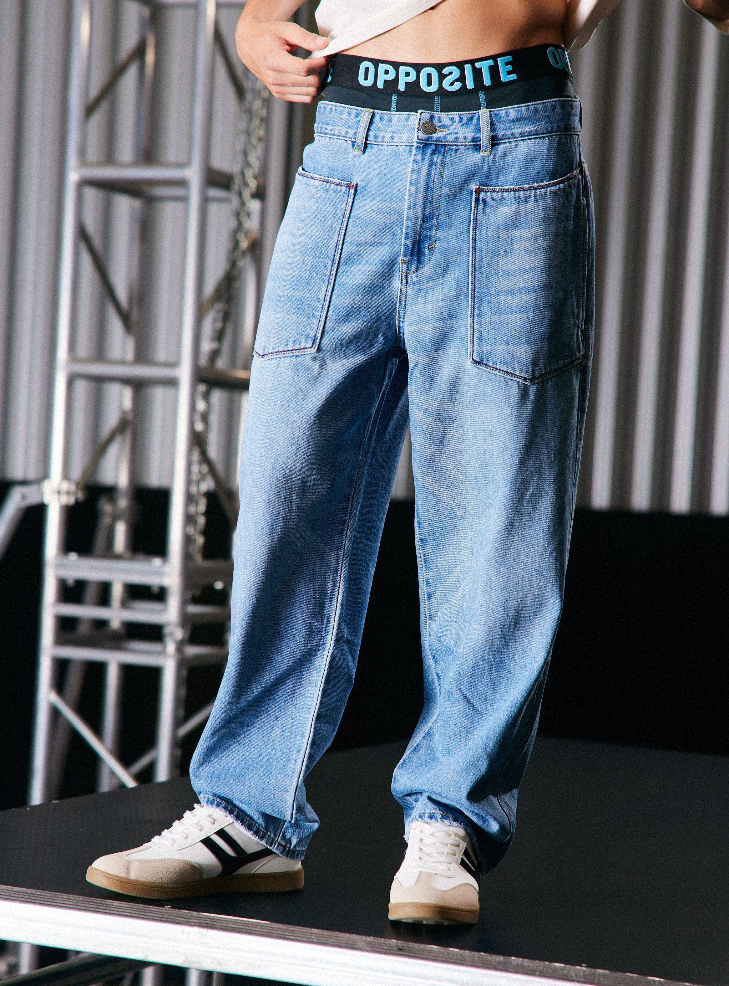 Jeans Baggy Desestructurado-0