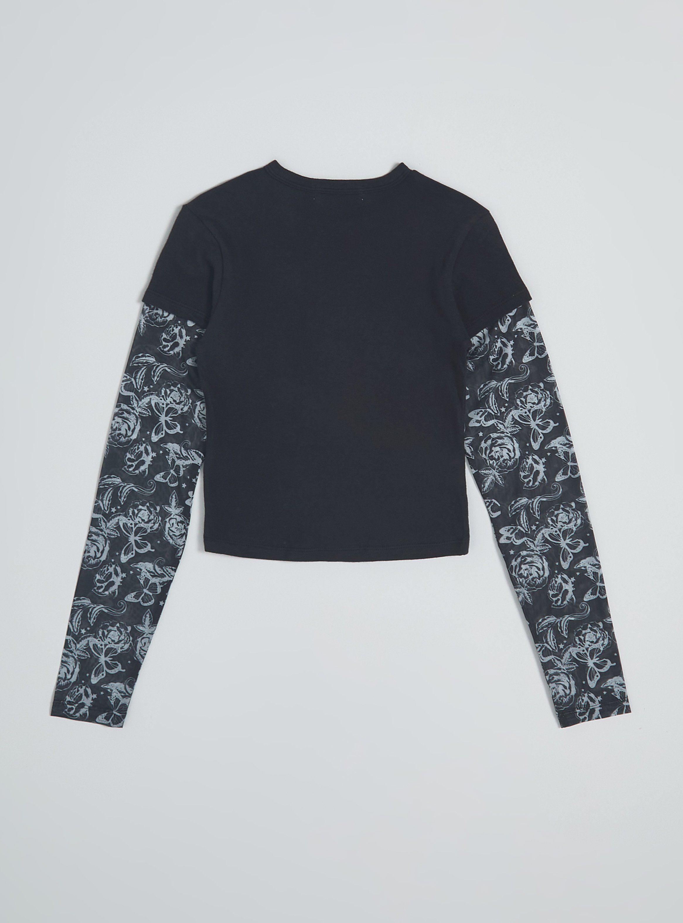 Polera con Mangas de Malla-3