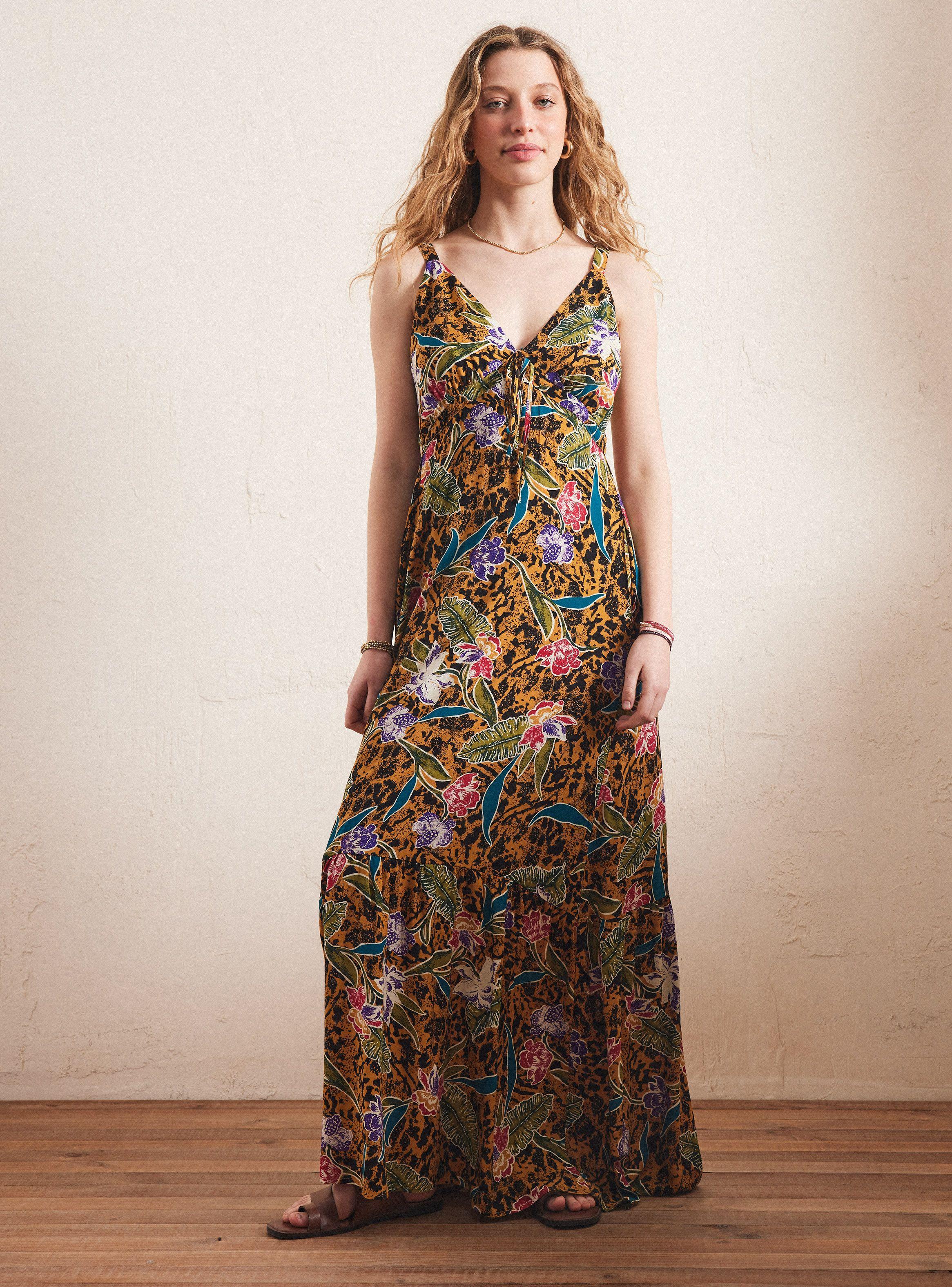 Vestido Full Print con Lazos en Espalda-4