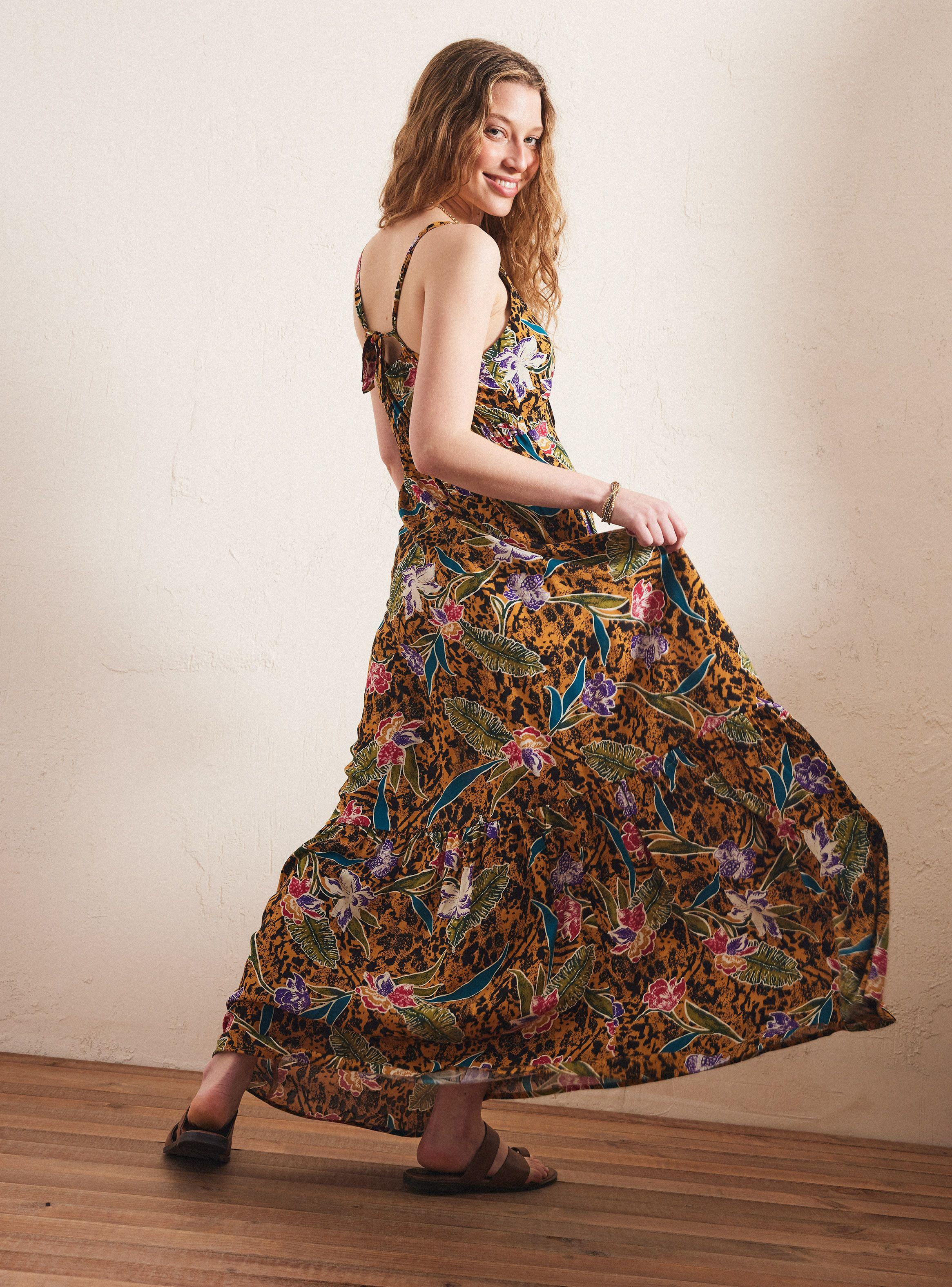 Vestido Full Print con Lazos en Espalda-5