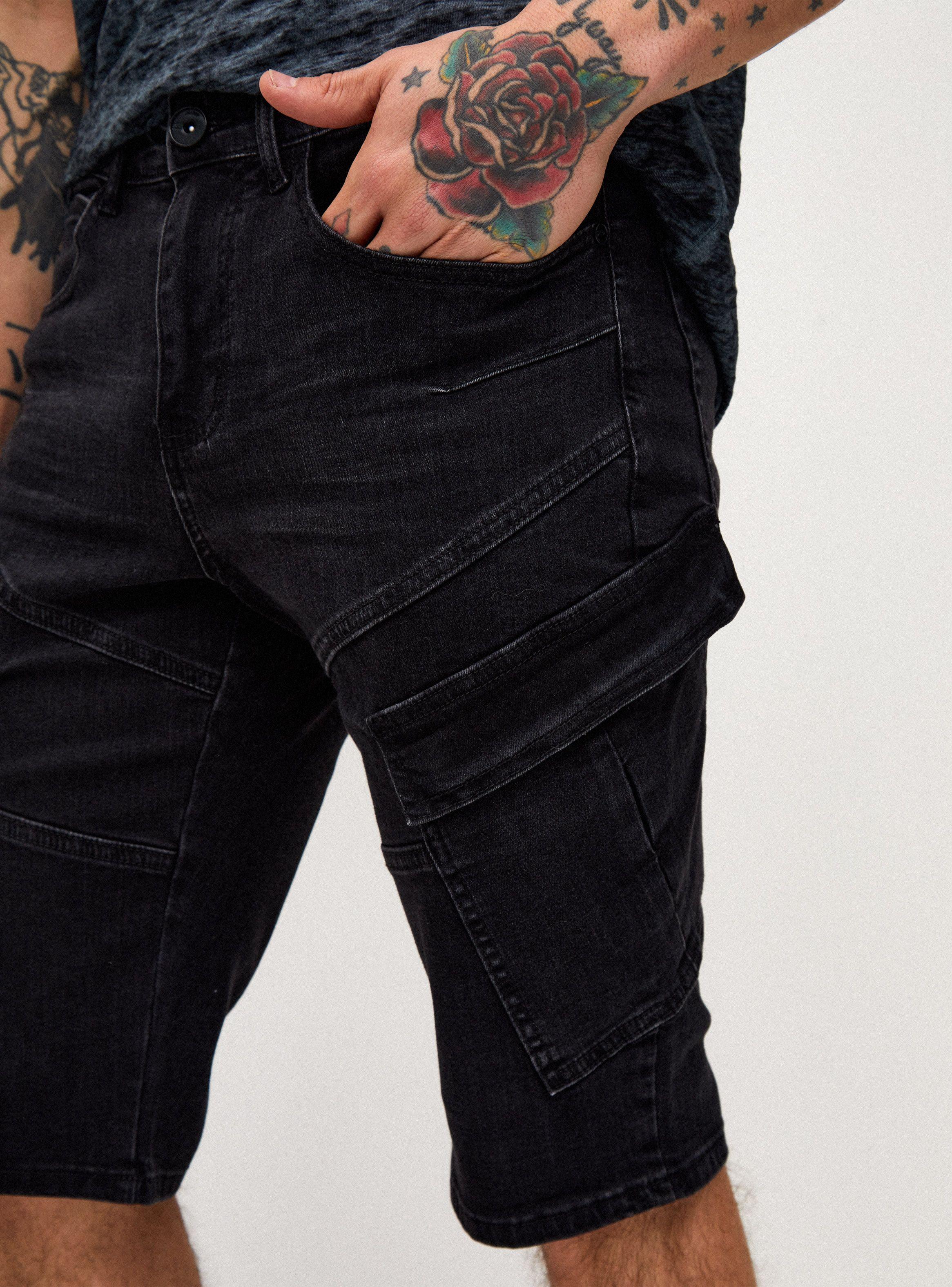 Bermuda Cargo Negro Full Zippers-2