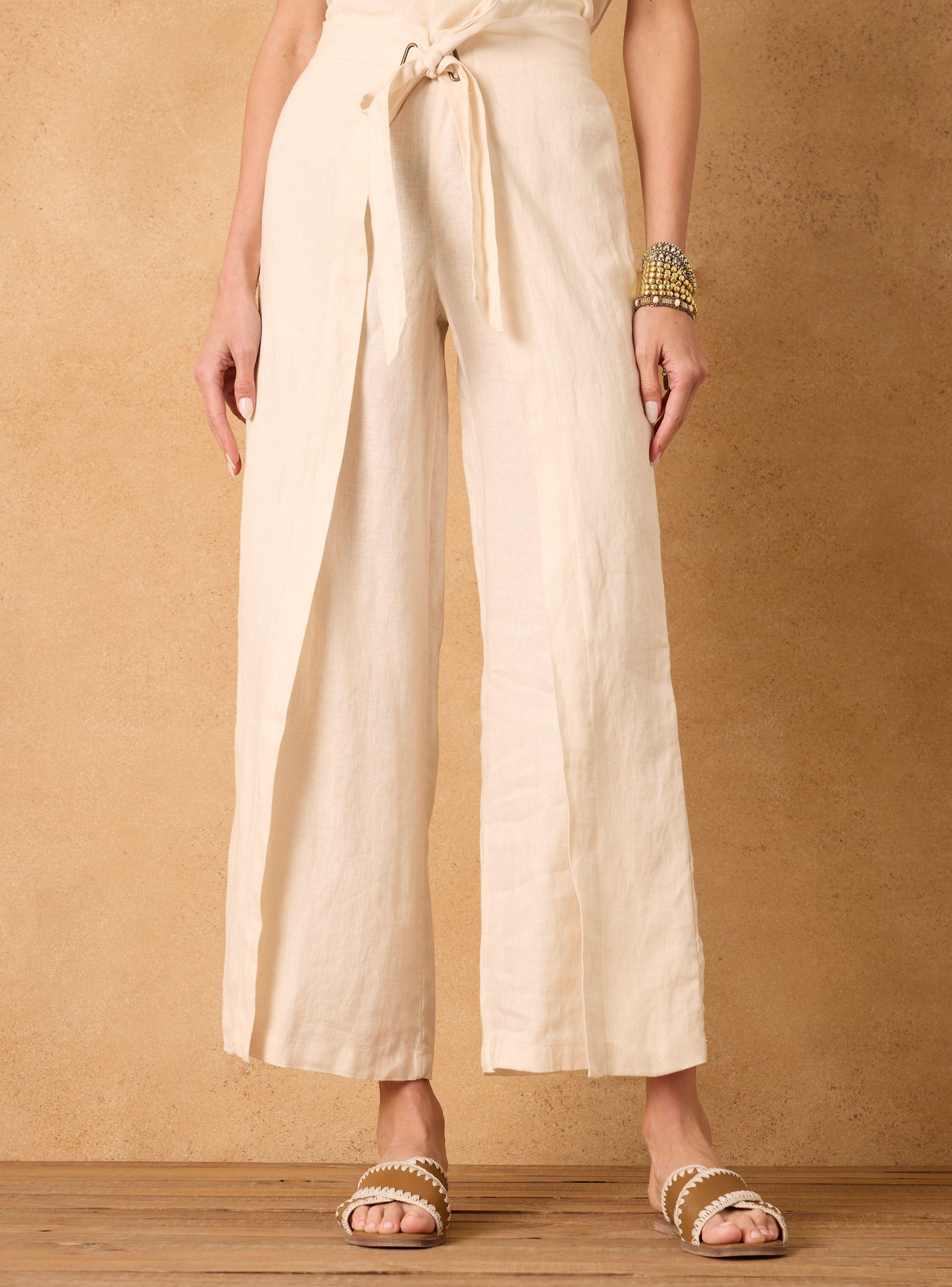Pantalón Argollas con Lazo Lino-0