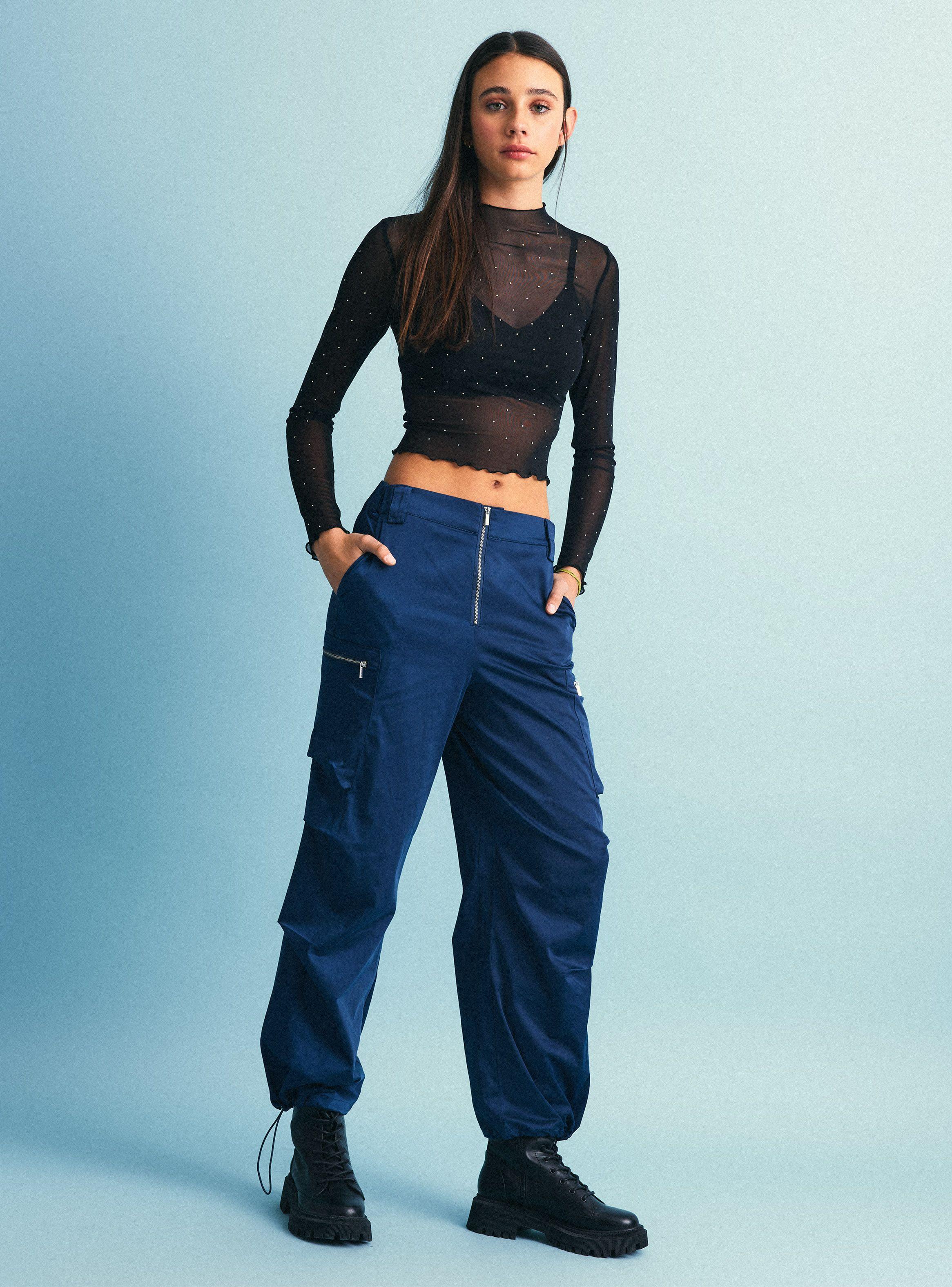 Pantalón Cargo Satinado-4
