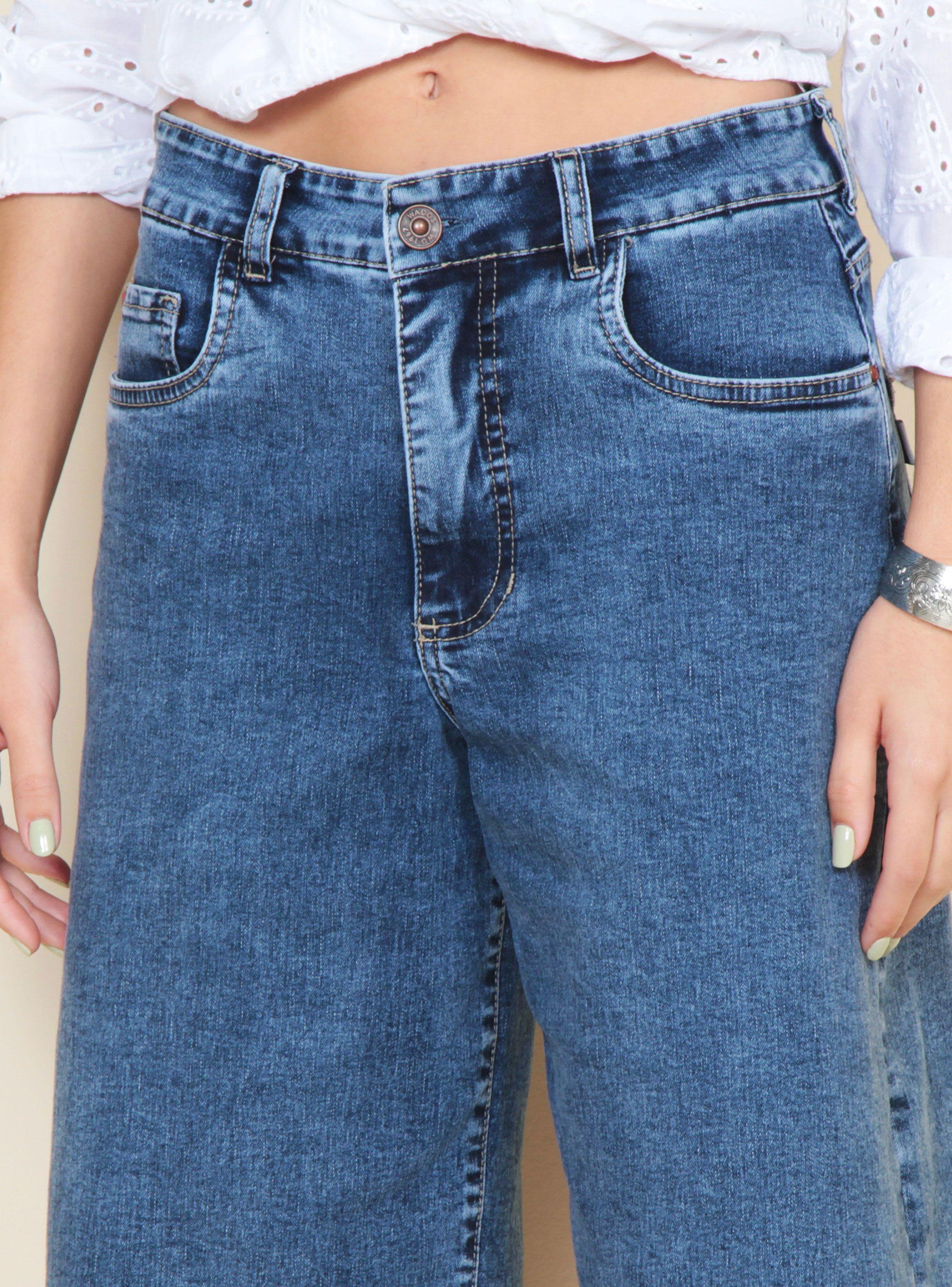 Bermuda Jort Denim Tiro Alto Pretina-2