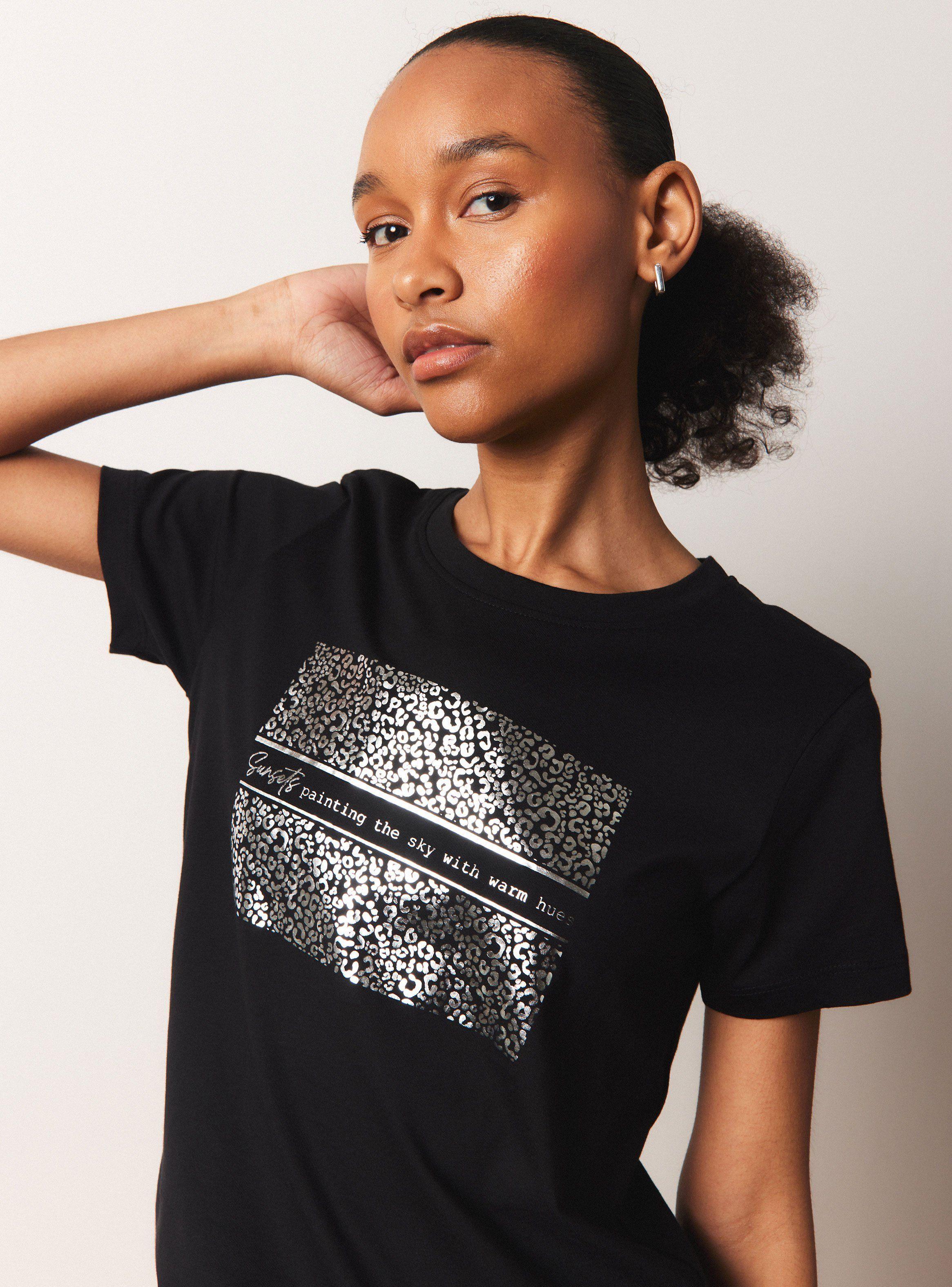 Polera Básica Estampado Metalizado-2