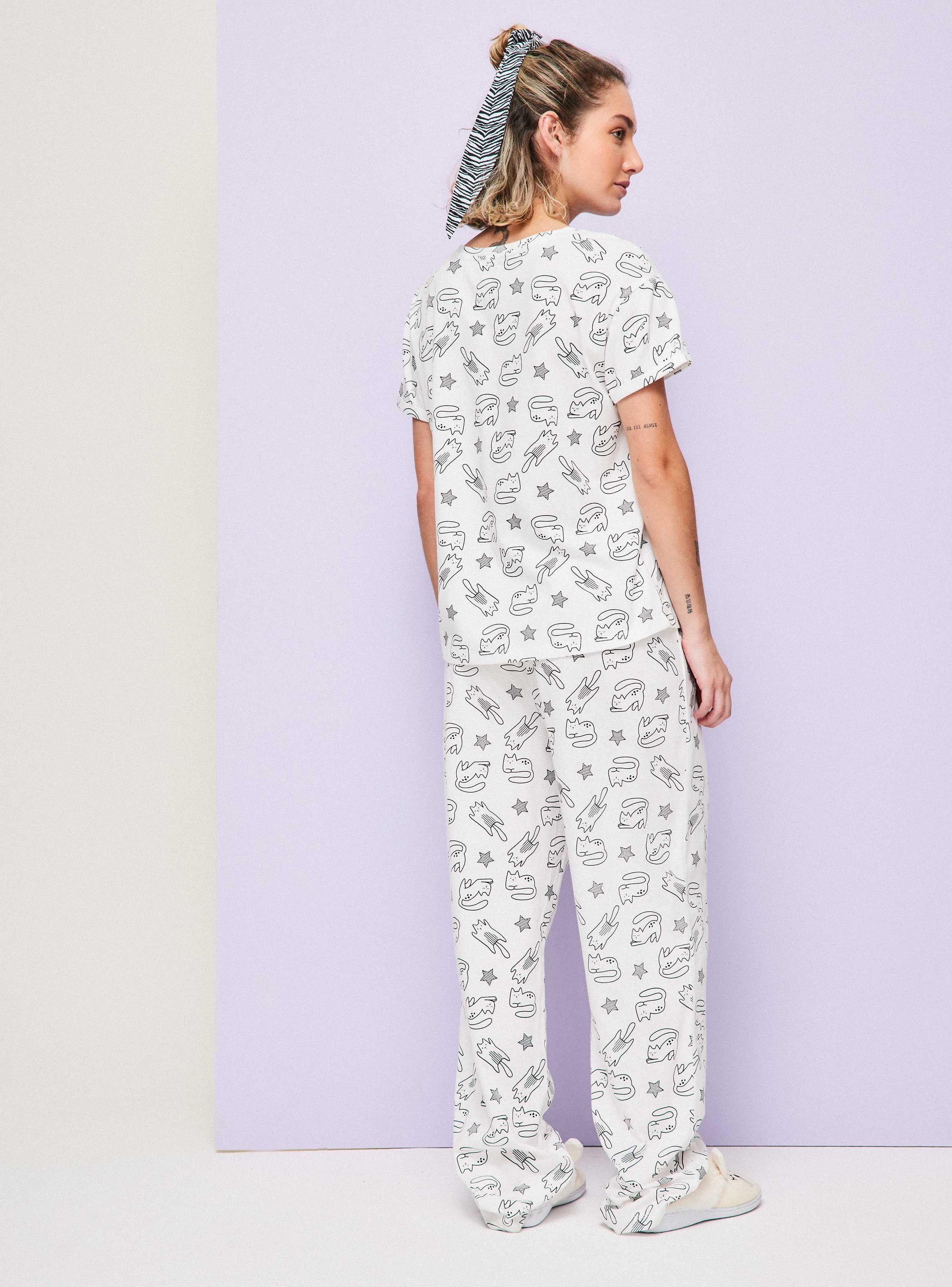 Pijama Manga Corta de Jersey Full Print-5