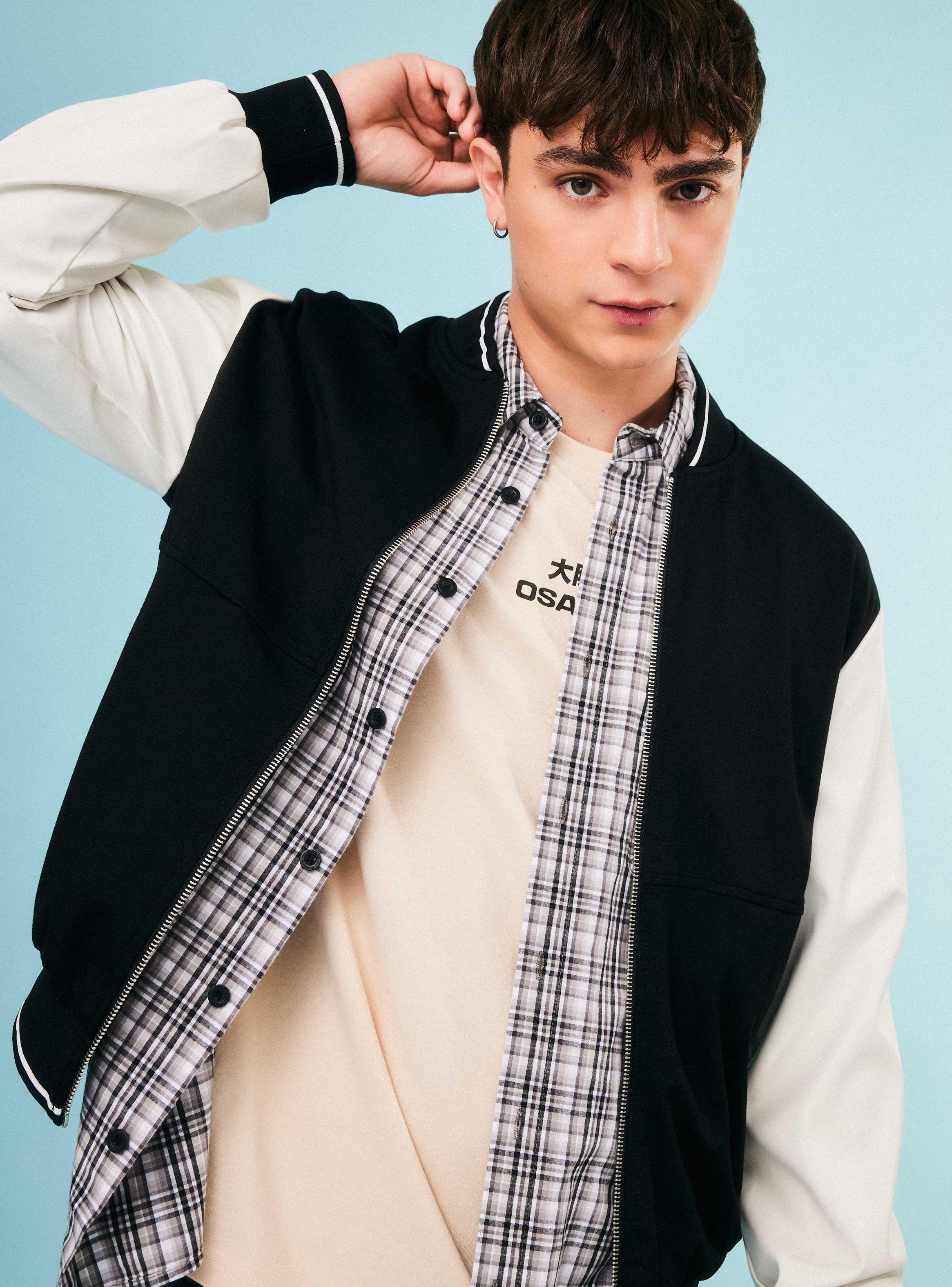 Chaqueta Bomber Bitono Relaxed Fit-2