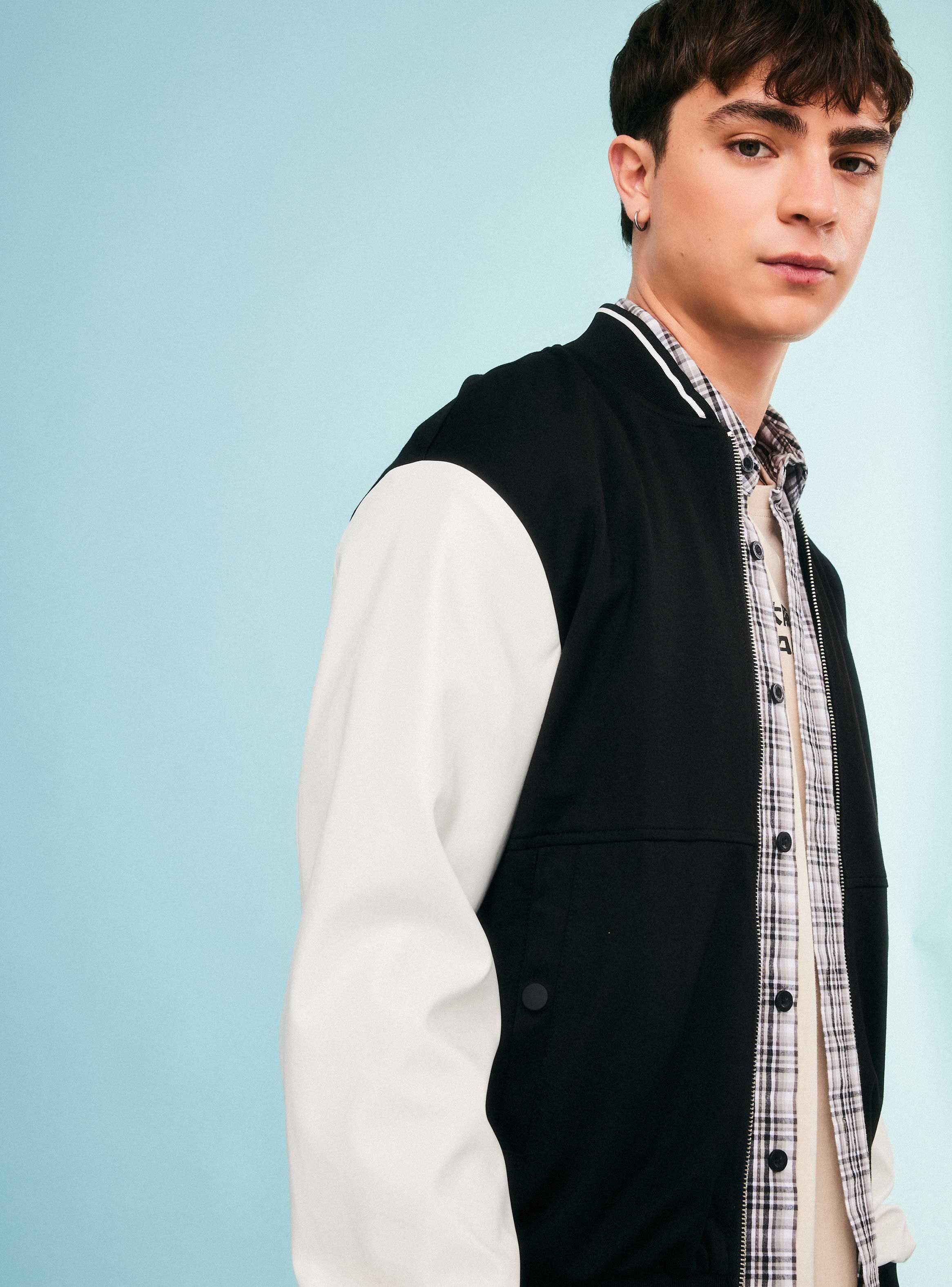Chaqueta Bomber Bitono Relaxed Fit-3