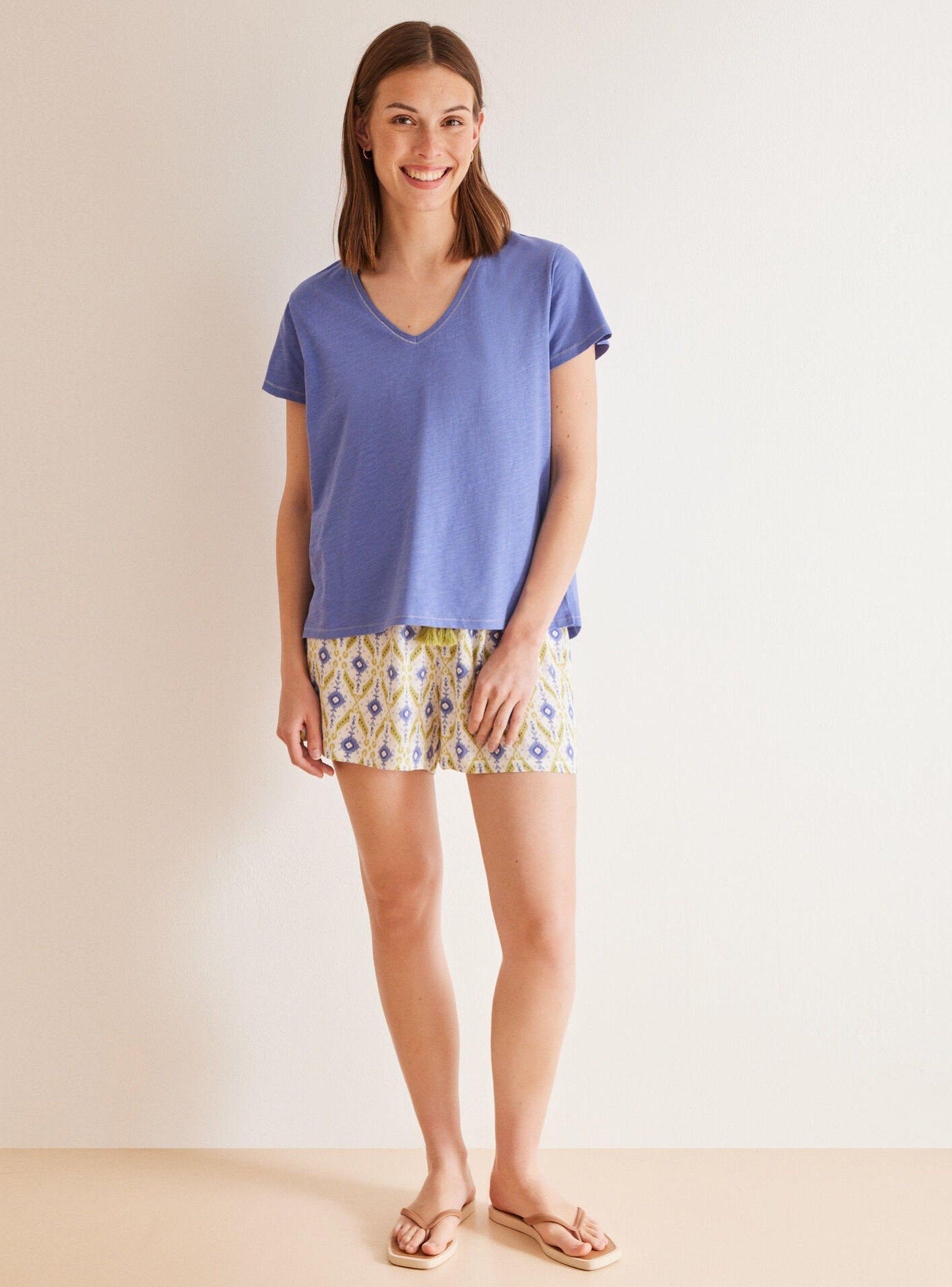 Polera Algodón Flamé Cuello V-3