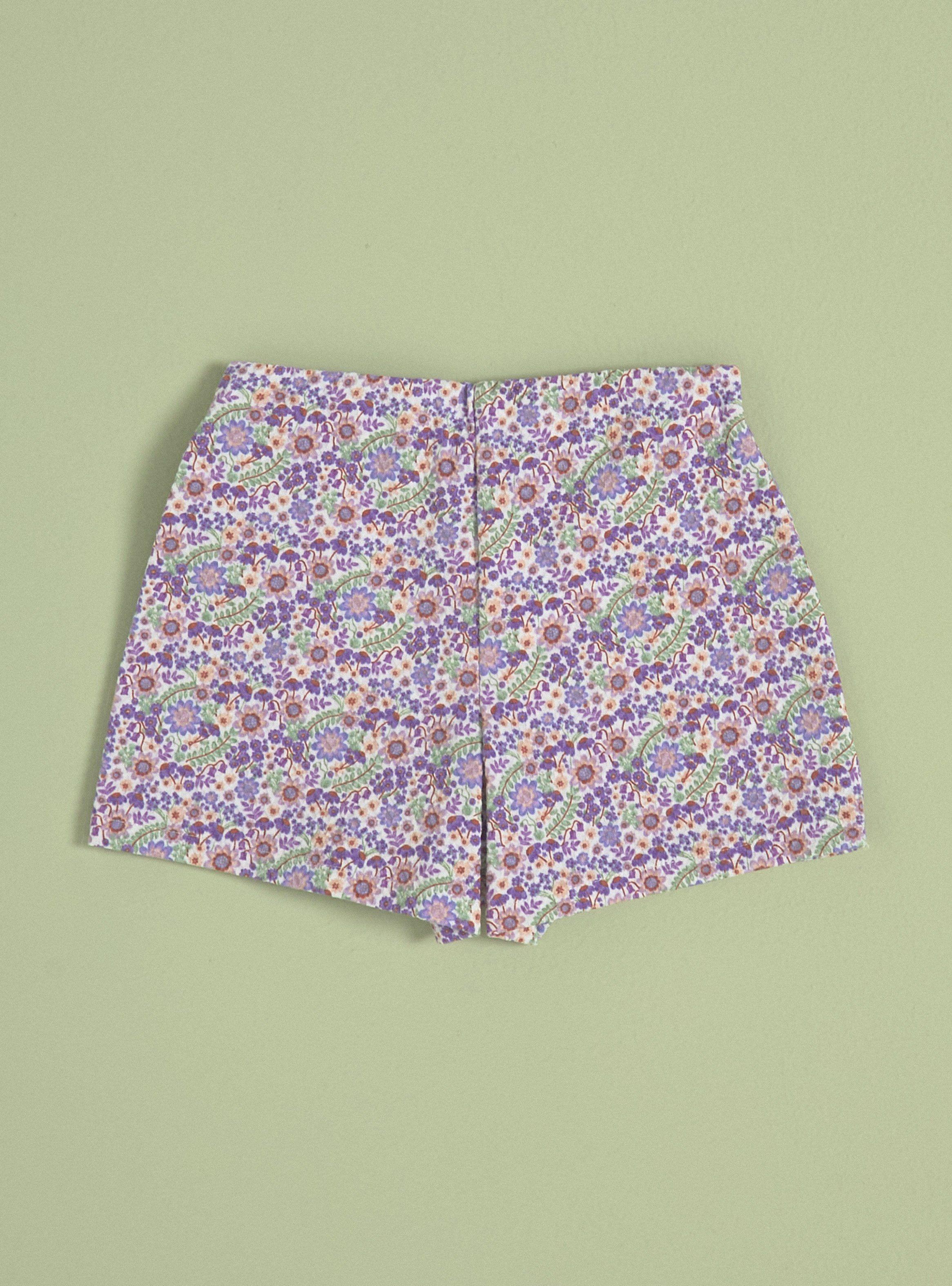 Short Falda con Lazo Ñiña Estampado Flores Minnie Mouse-3