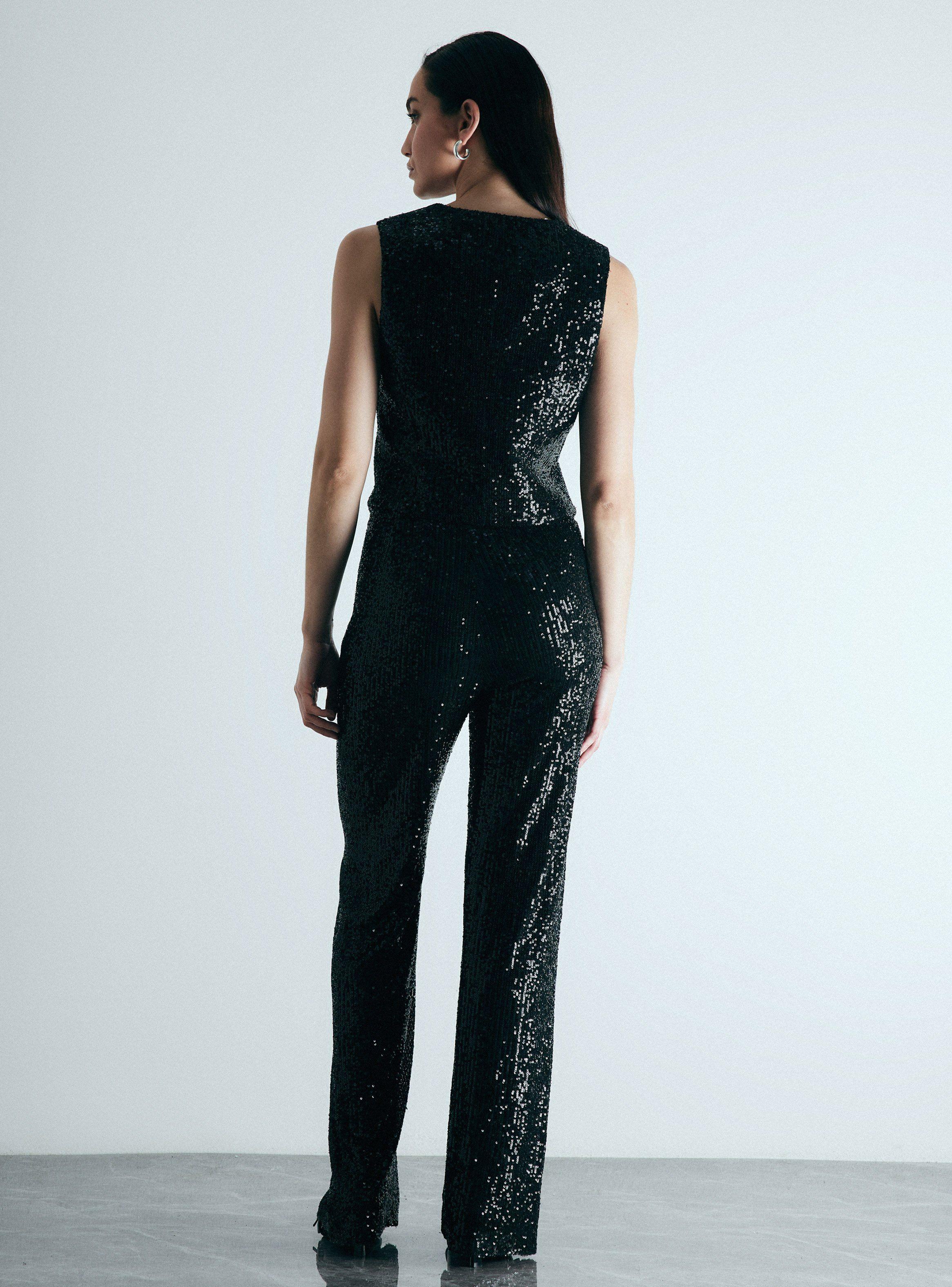 Blazer Vest de Lentejuelas-5