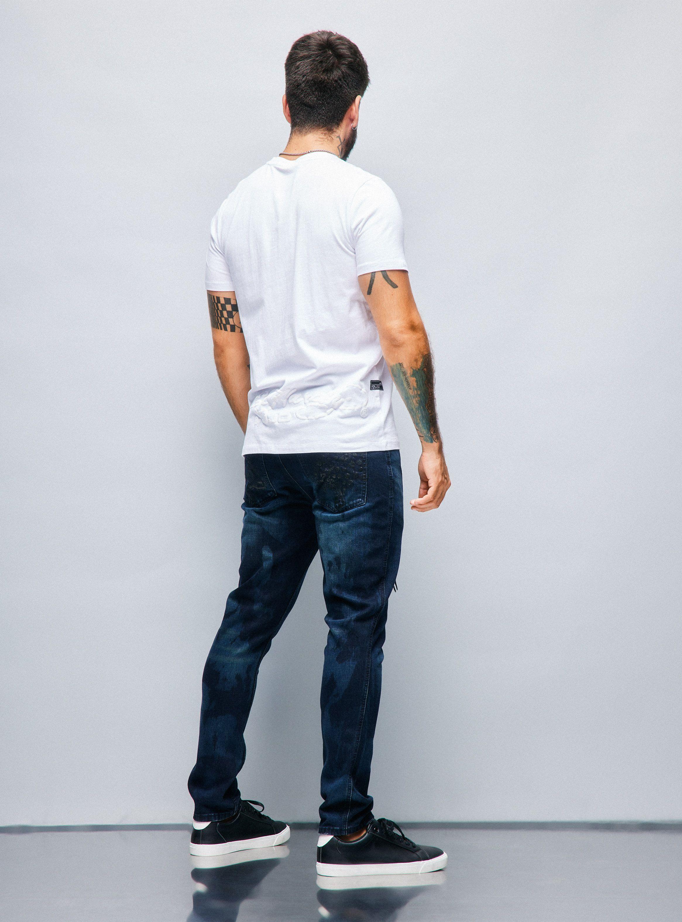 Jeans Ed Hardy Lavado. Manchado, Amarra De Cuero-5