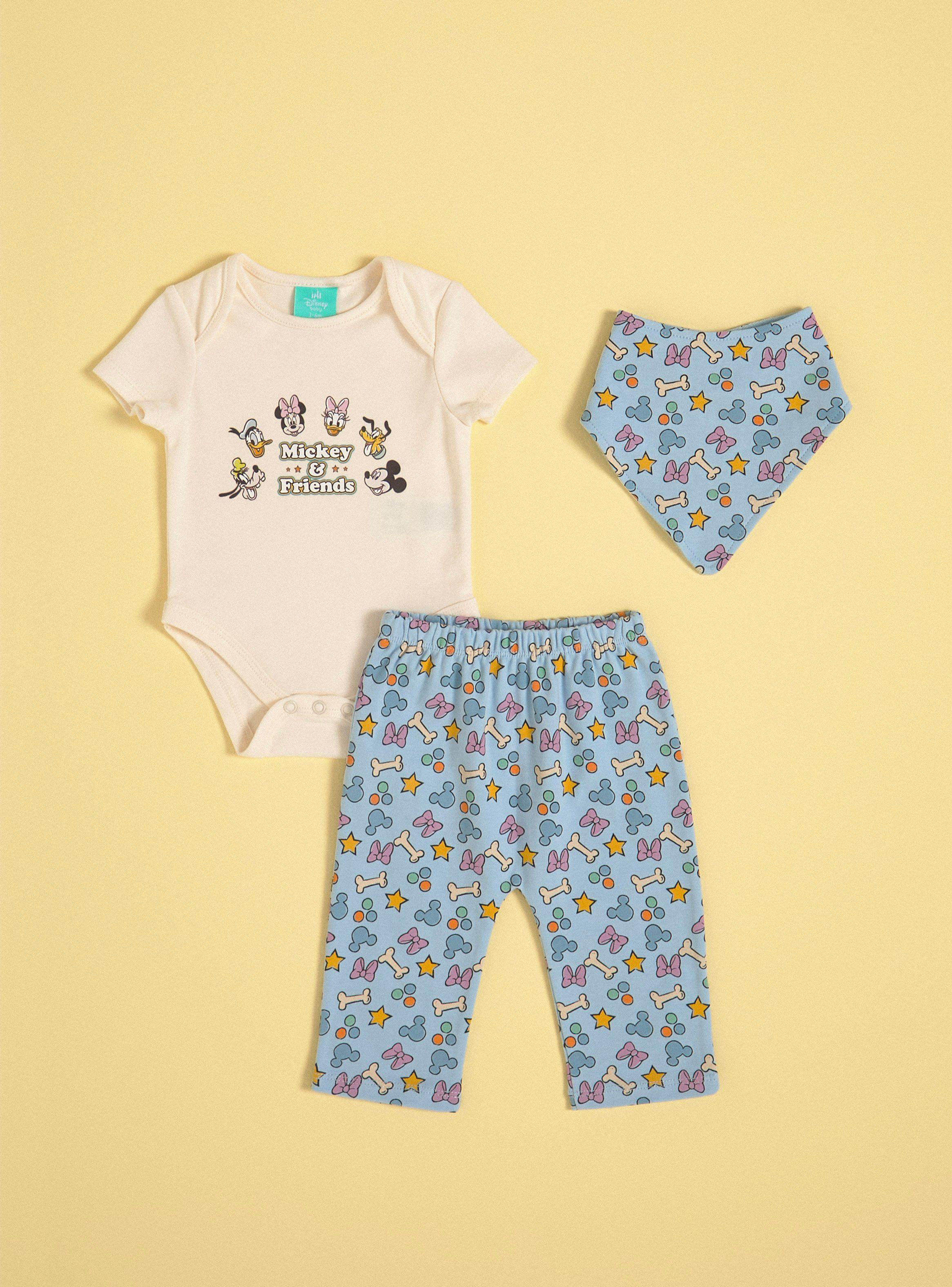 Conjunto Body Babero y Pantalón Personajes Disney-0