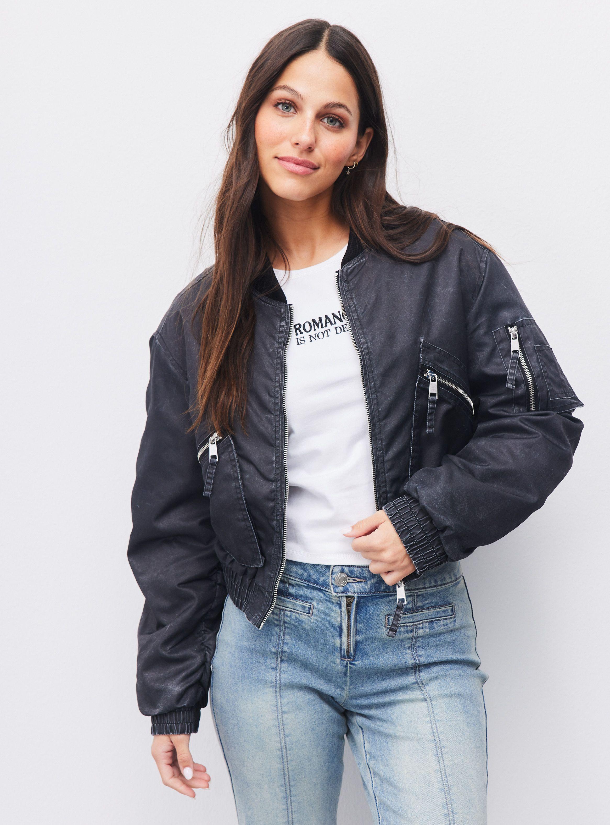 Chaqueta Bomber Look Lavado-0