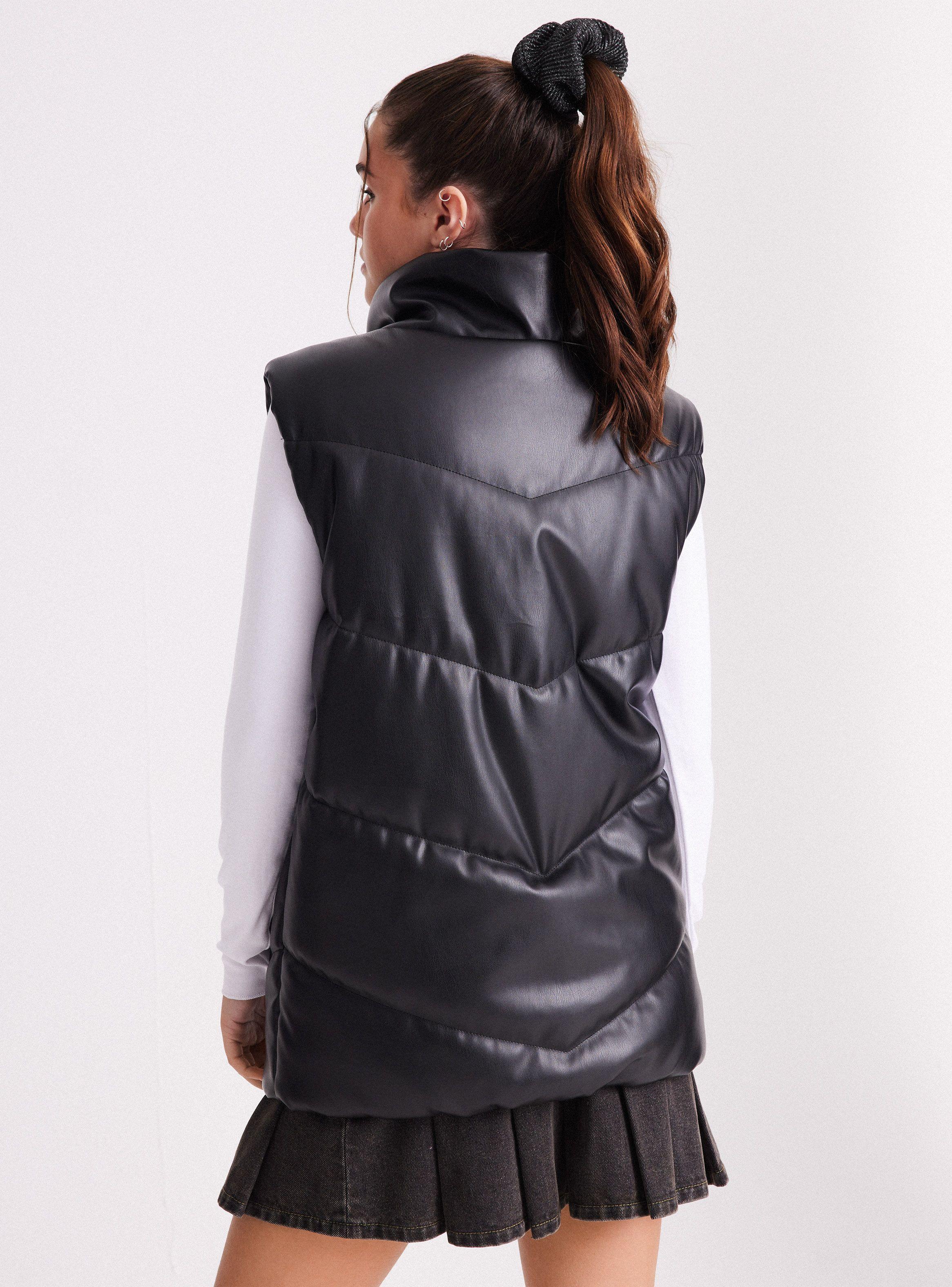Parka Ecocuero Cuello Alto-1