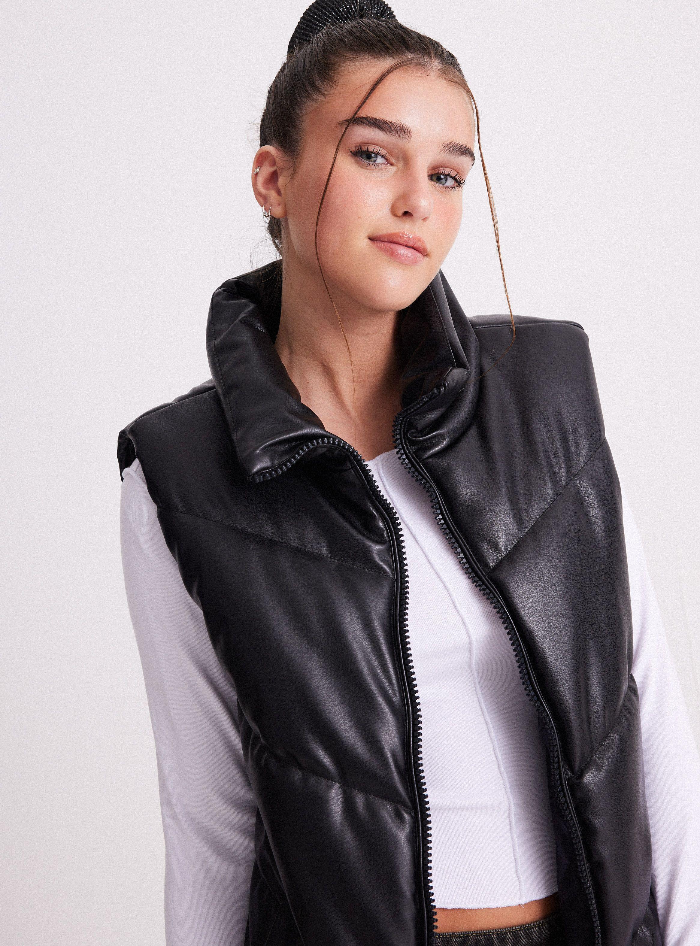 Parka Ecocuero Cuello Alto-2