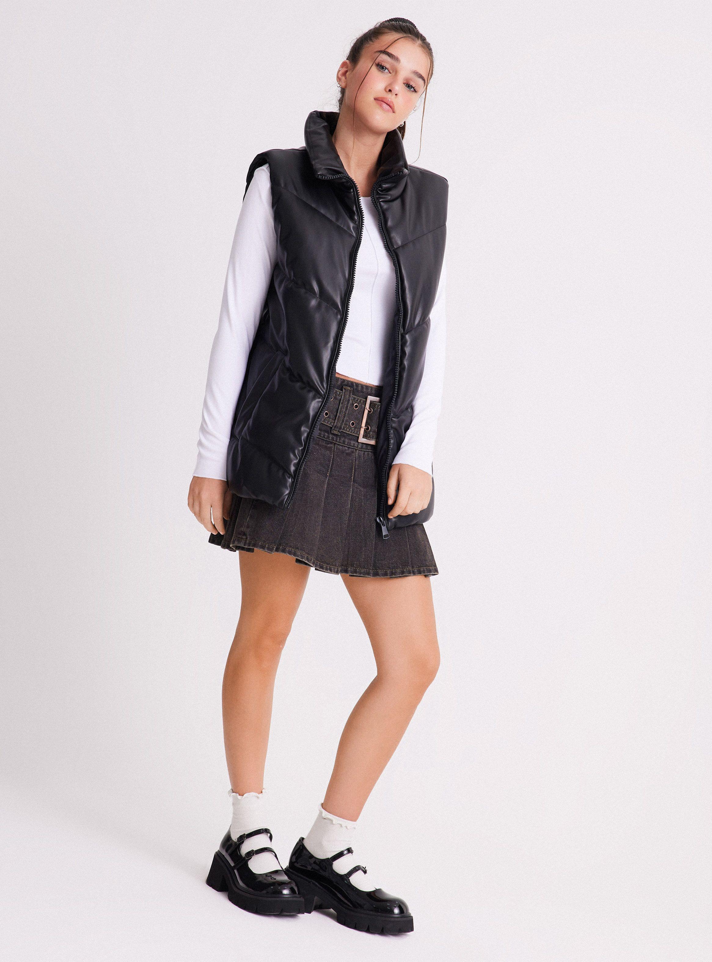 Parka Ecocuero Cuello Alto-4