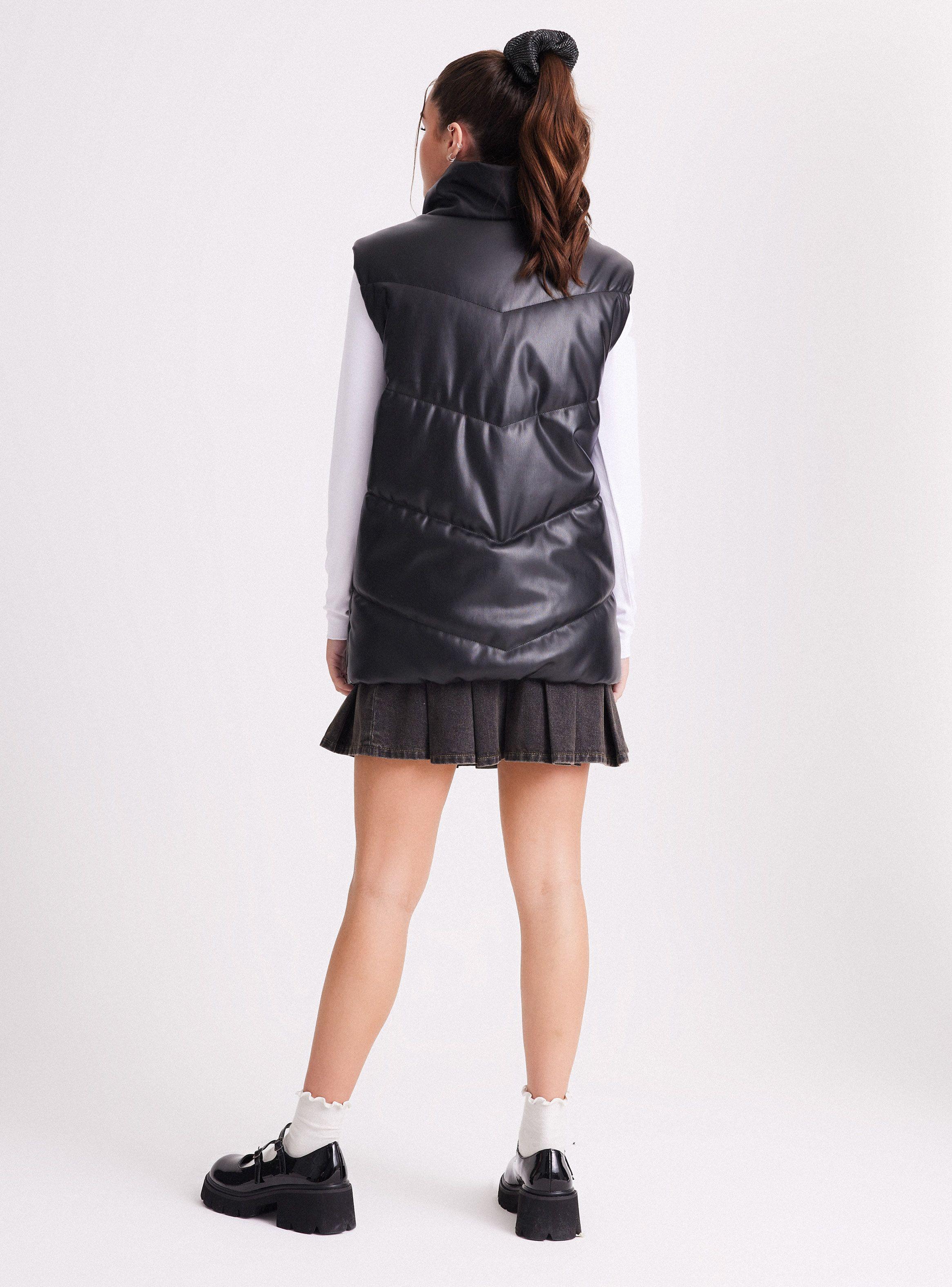 Parka Ecocuero Cuello Alto-5