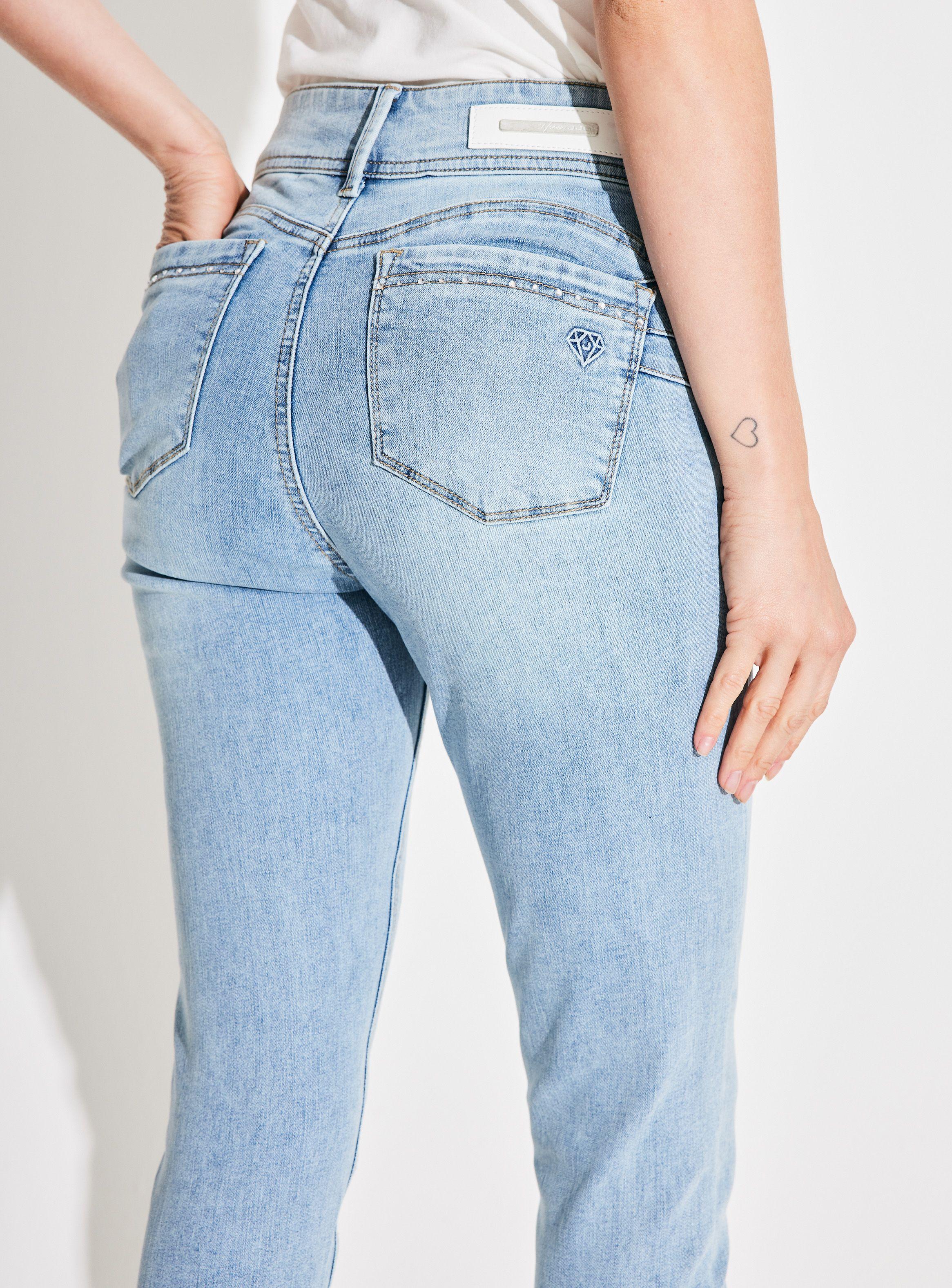 Jeans Push Up 2 Botones Rebeca con Tachas-3