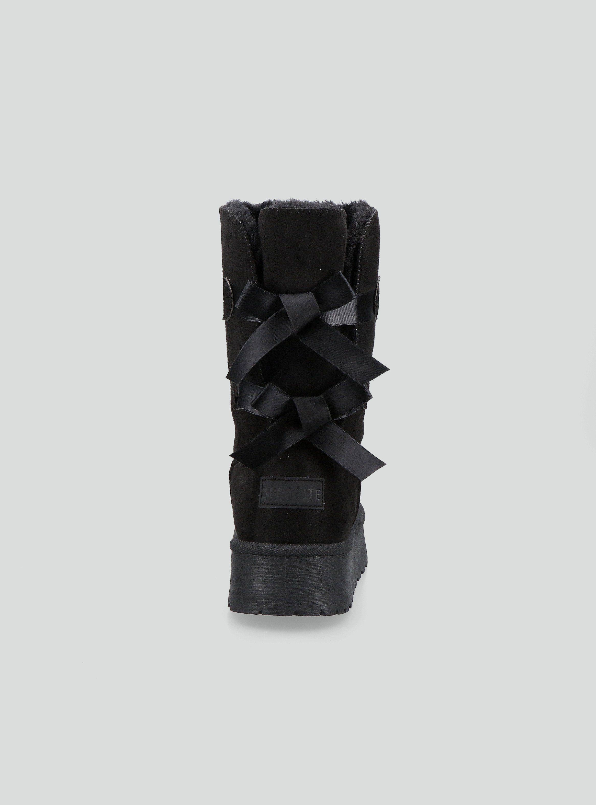 Bota Efecto Pelo Plataforma Mujer-3