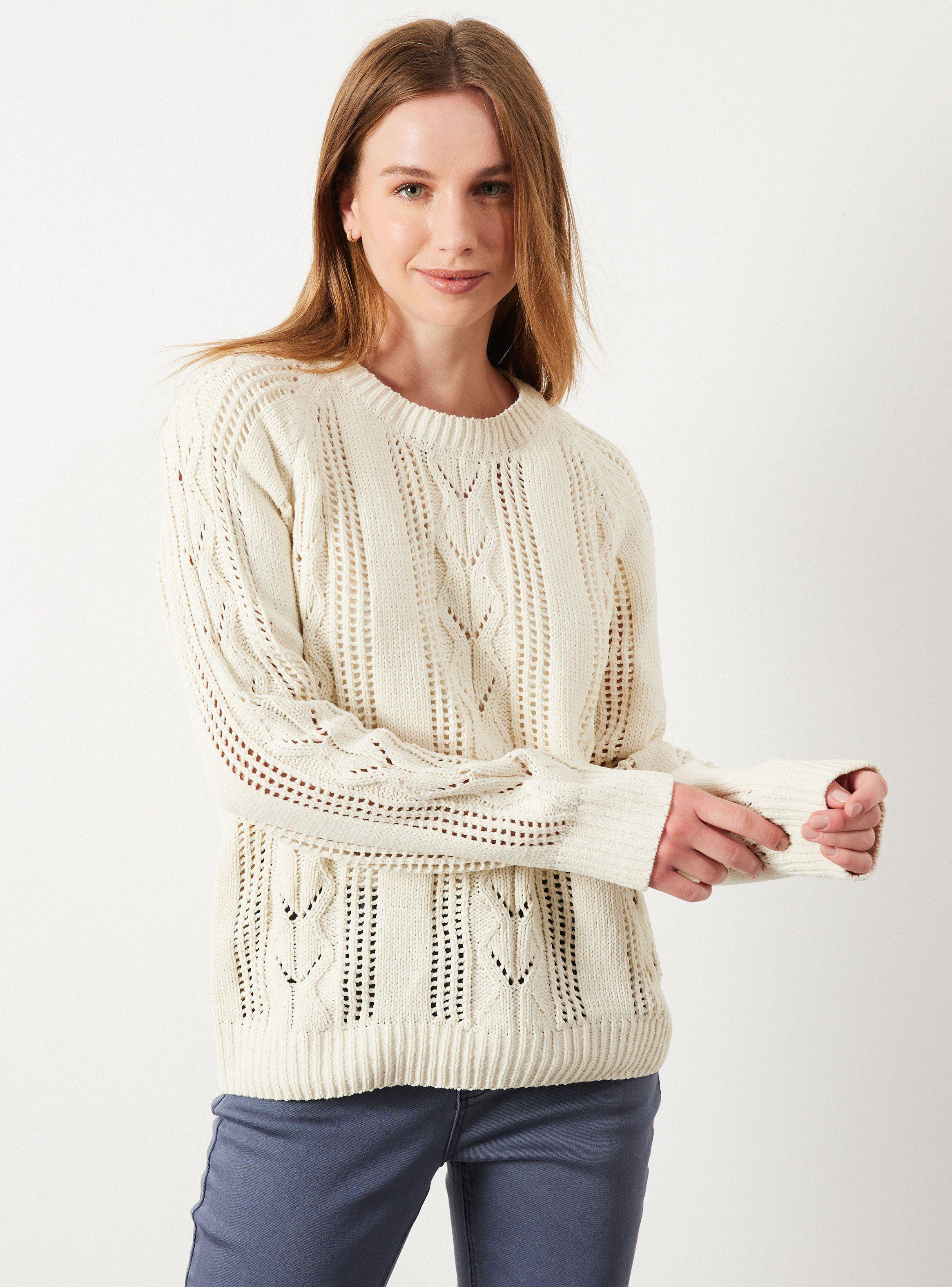 Sweater Calado Neutro Relaxed Fit-0