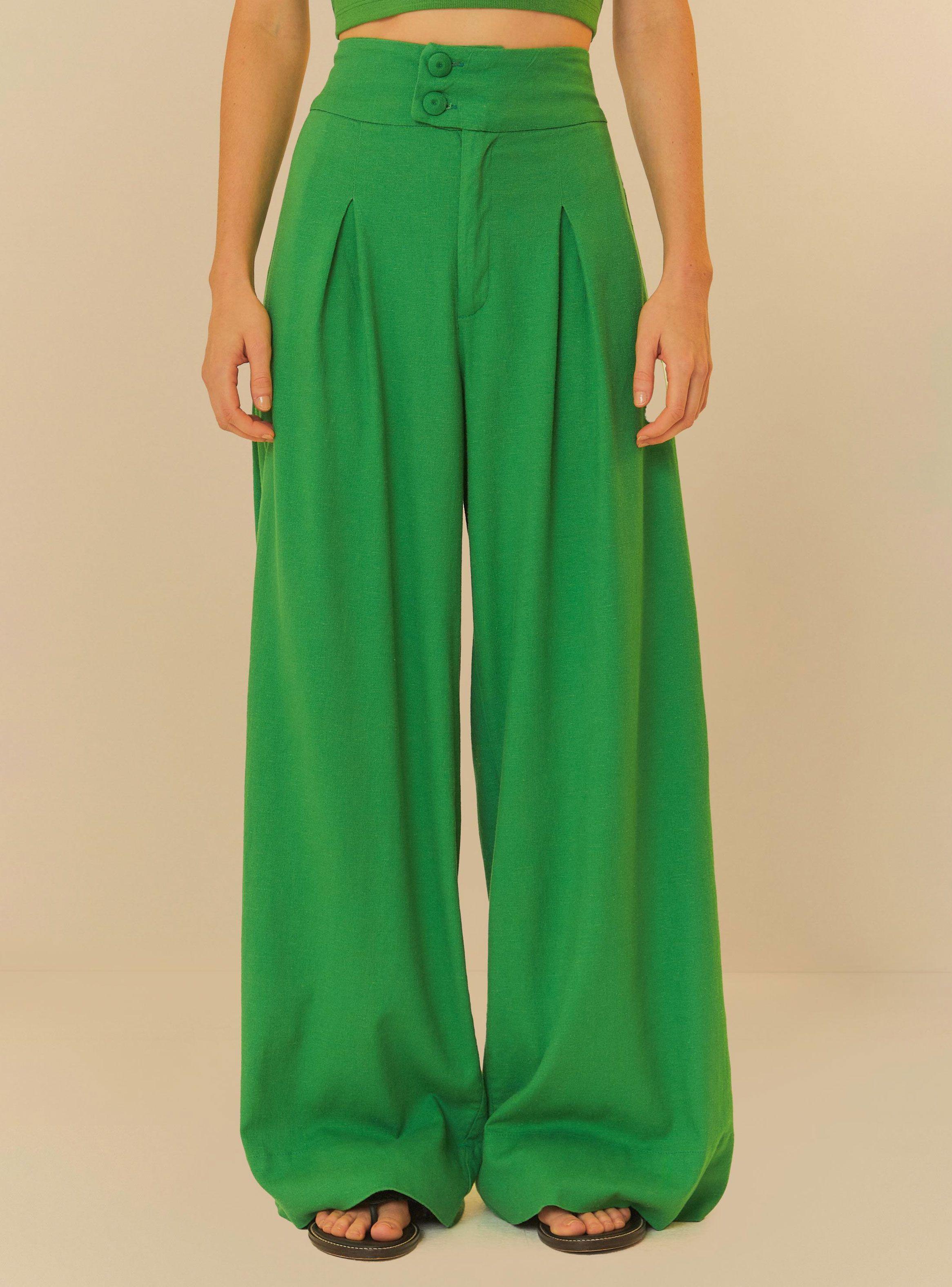 Pantalón Recto Ancho-0